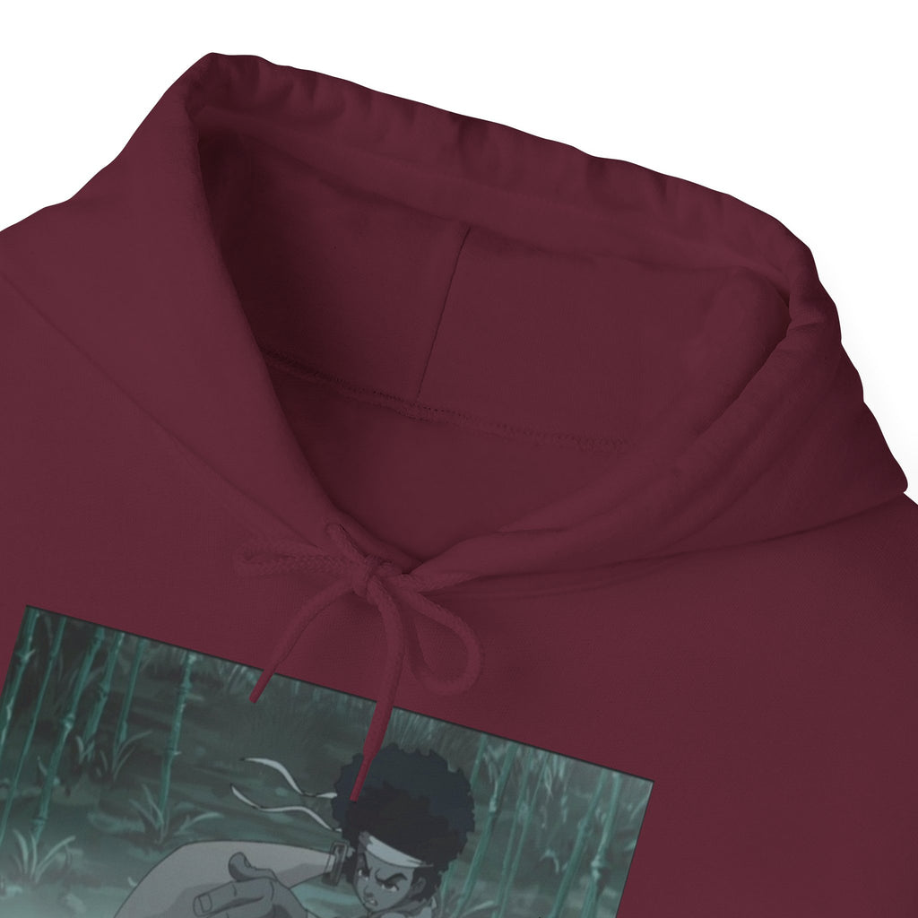 Moody Forest Angel Hoodie — Ethereal Wings Graphic Sweatshirt