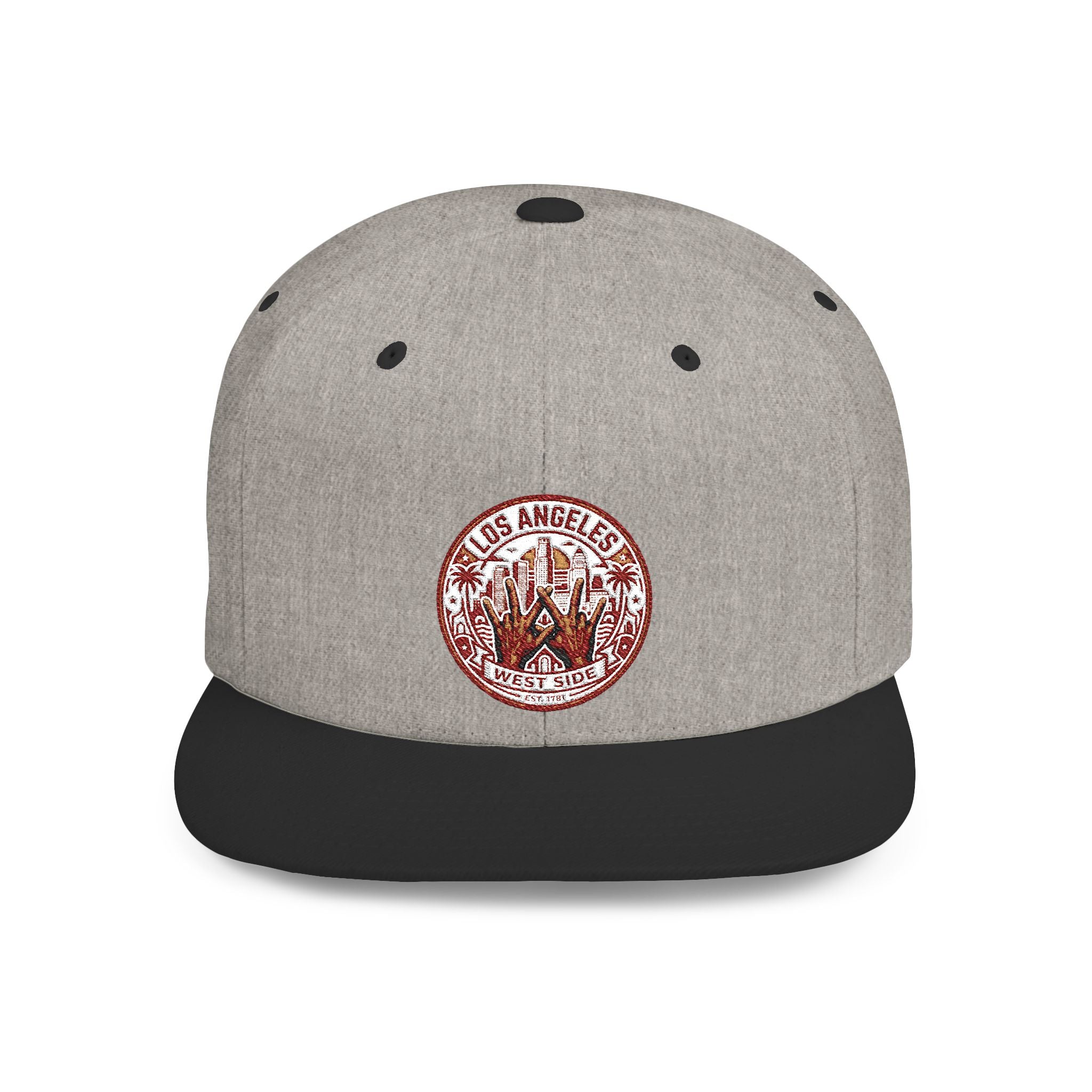Wildflower Crown Snapback Hat — 'Little Dreamer' Floral Embroidered Flat Bill