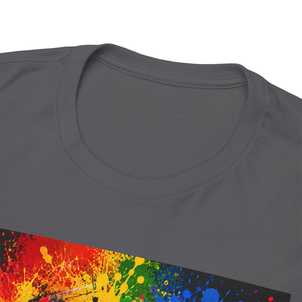 Wealth Transfer T-Shirt — Rainbow Graffiti Design (Back Fist Emblem)