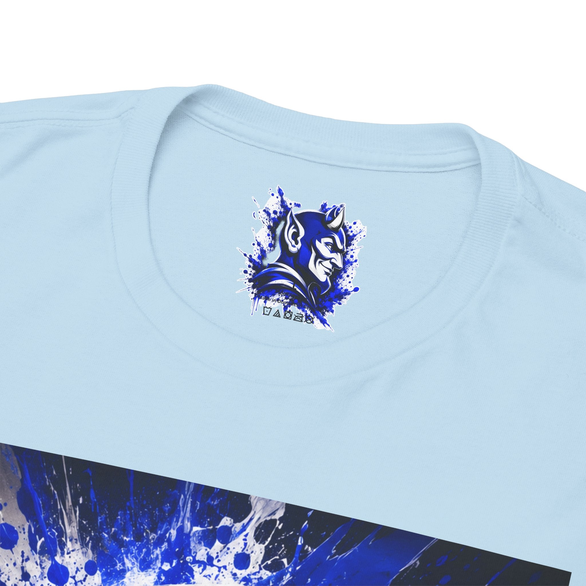 Duke Blue Devils Graphic Tee — Splatter Devil Logo T‑Shirt