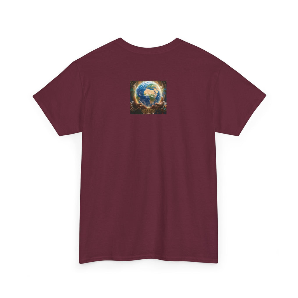 Cosmic Guardian Tee — Earth Mother Spiritual Graphic T-Shirt