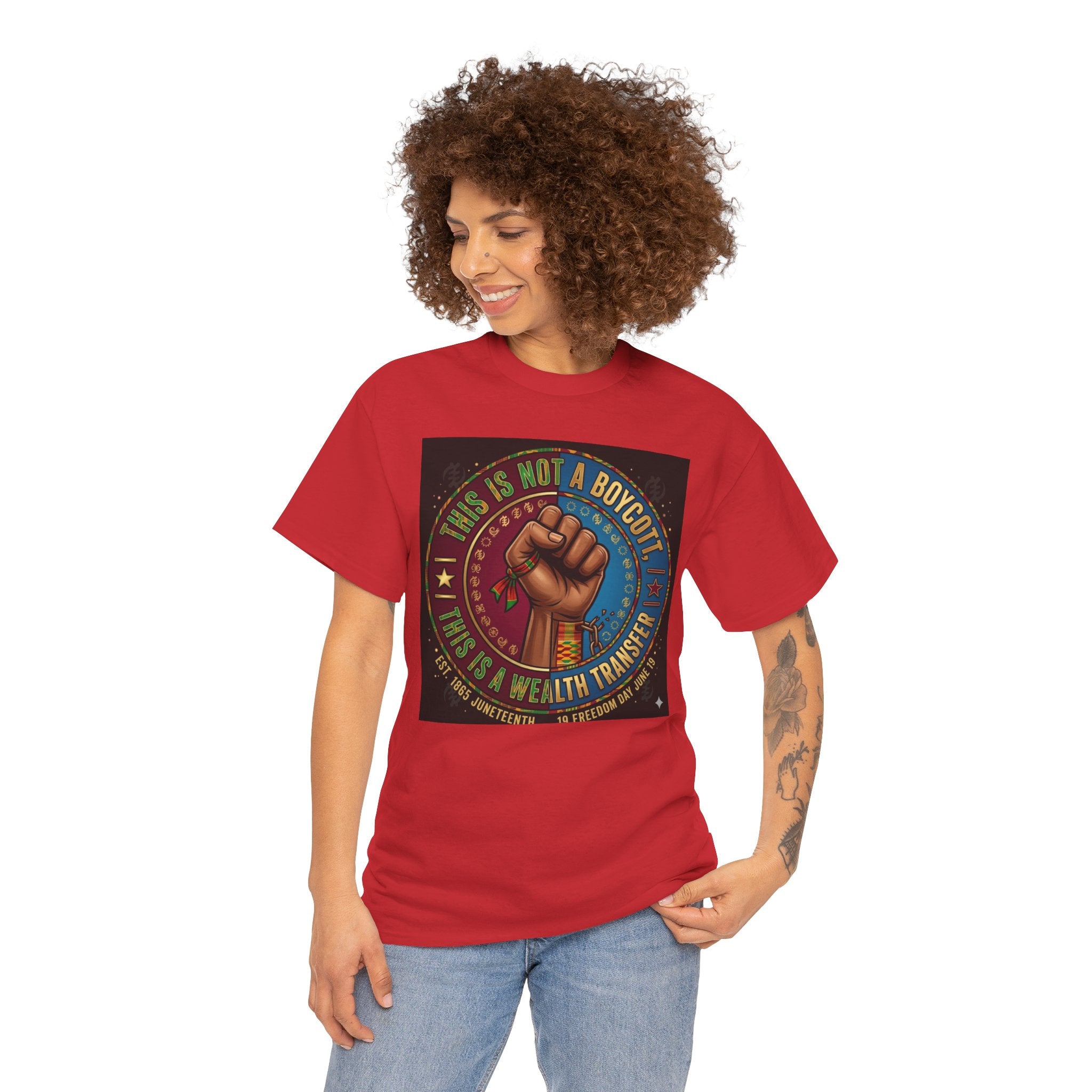 Political Activist Tee — "This Is Not a Boycott, This Is a Wealth Transfer" Fist Graphic Shirt