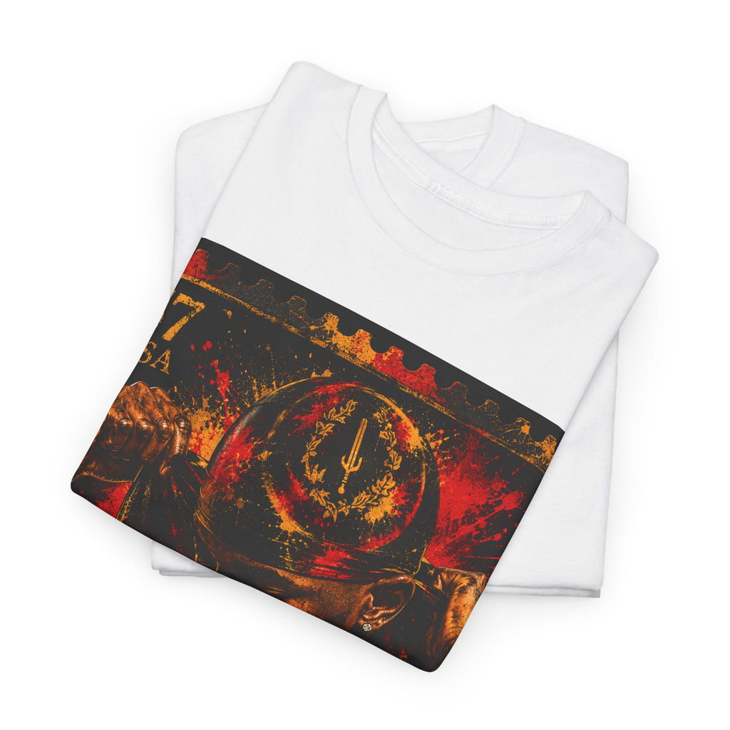 T-Shirt — Regal Afrocentric Portrait Tee (57 USA Stamp Design)