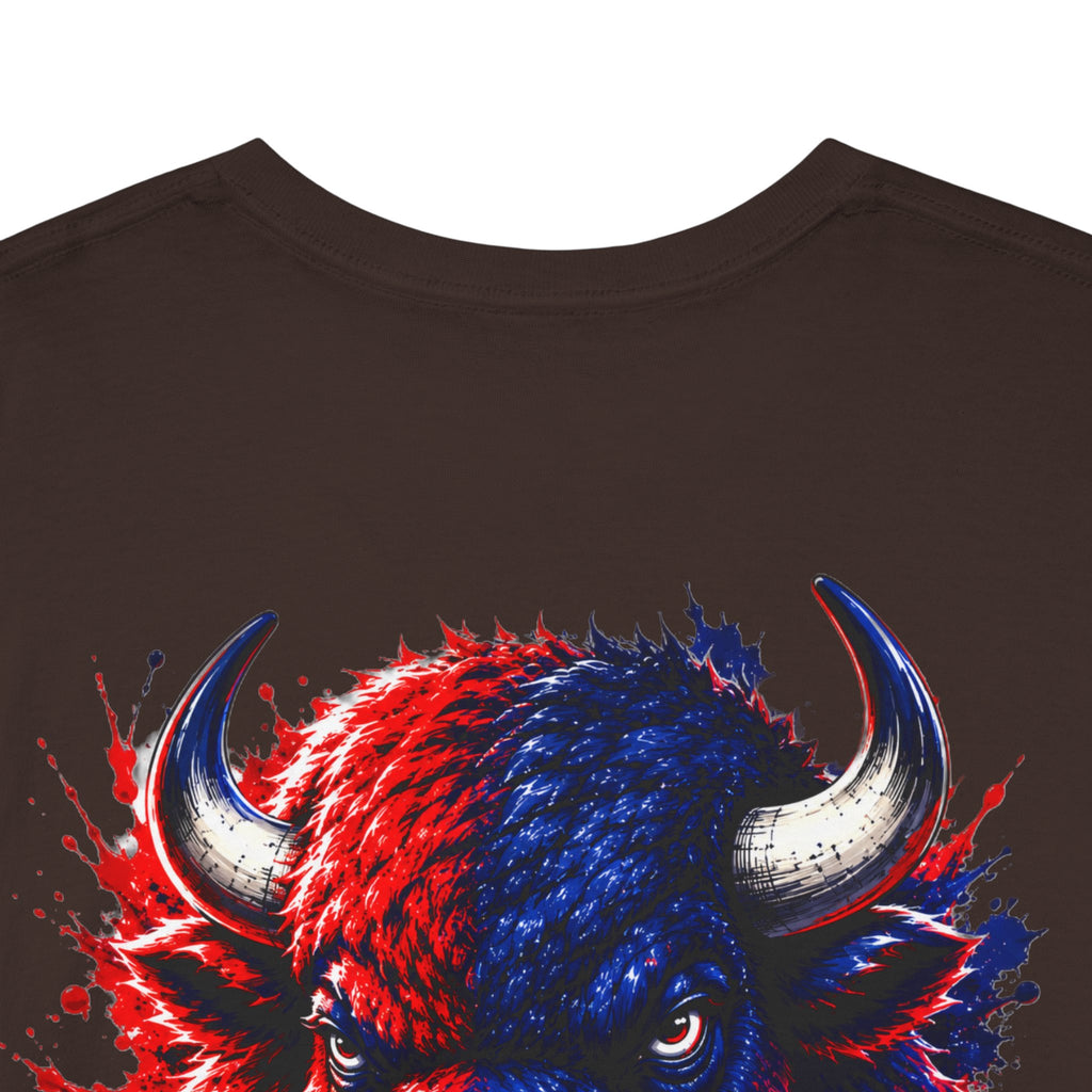 Howard University Buffalo Spirit Tee — HU Bison Red & Blue Campus Shirt