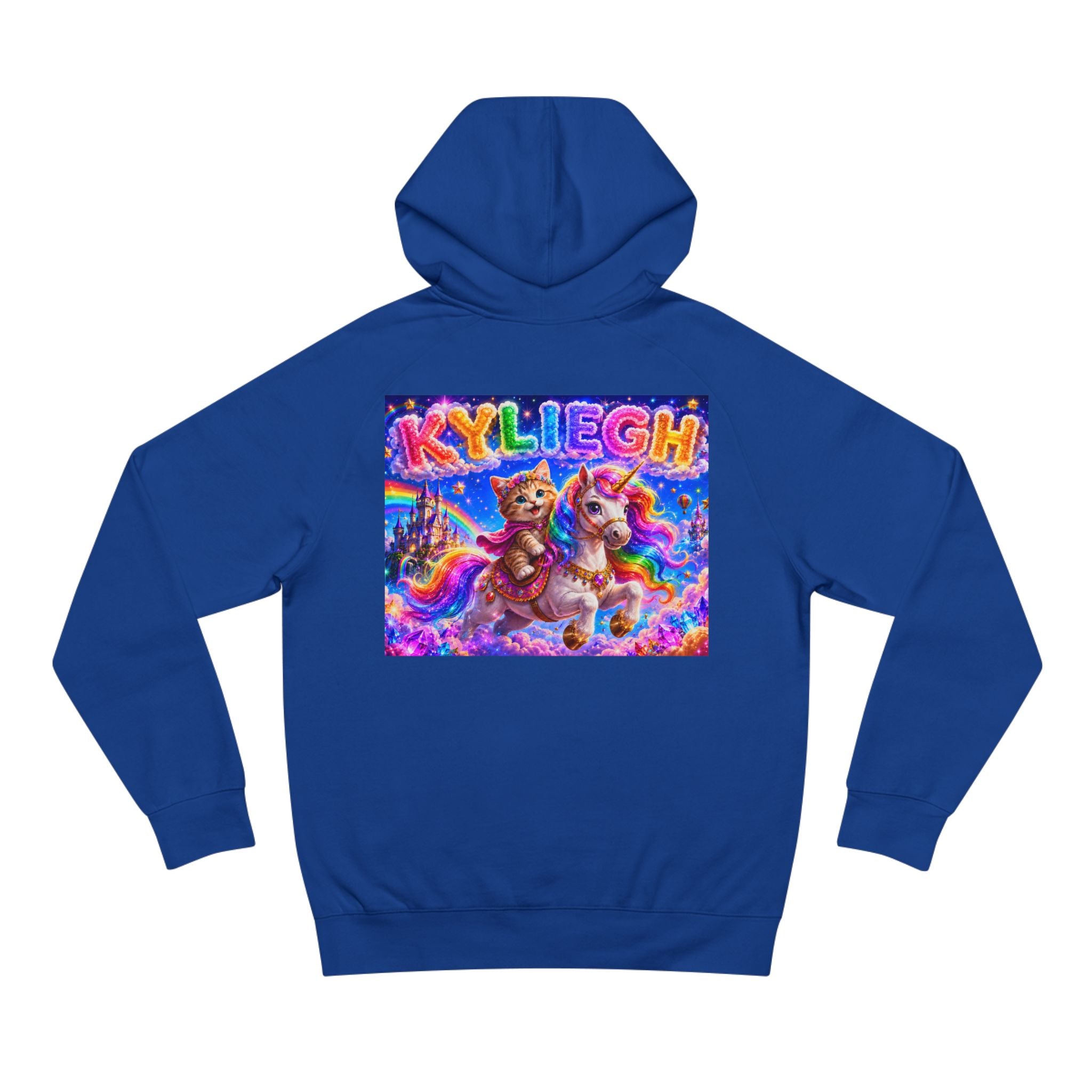 KYLIEGH Rainbow Pony Hoodie — Personalized Cute Unicorn Graphic Pullover