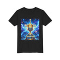 Youth Trophy Lightning Tee — Winning Kids' Short Sleeve Shirt with Stars & Confetti