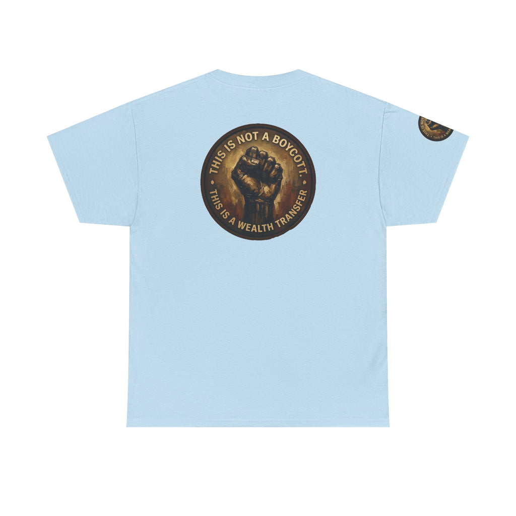 Jesus Portrait Tee with 'This Is Not A Boycott — This Is A Wealth Transfer' Back Emblem