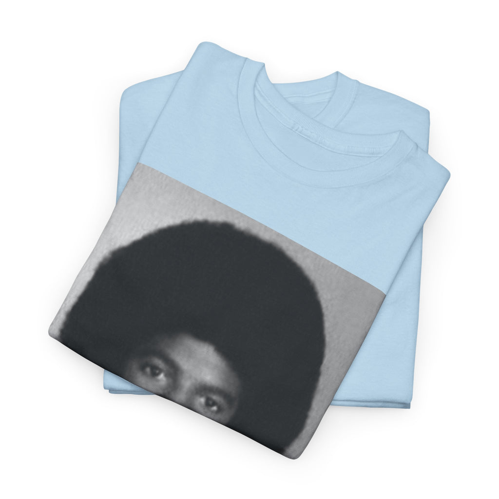 Graphic Tee — Retro Portrait Front with Black Power Fist Back