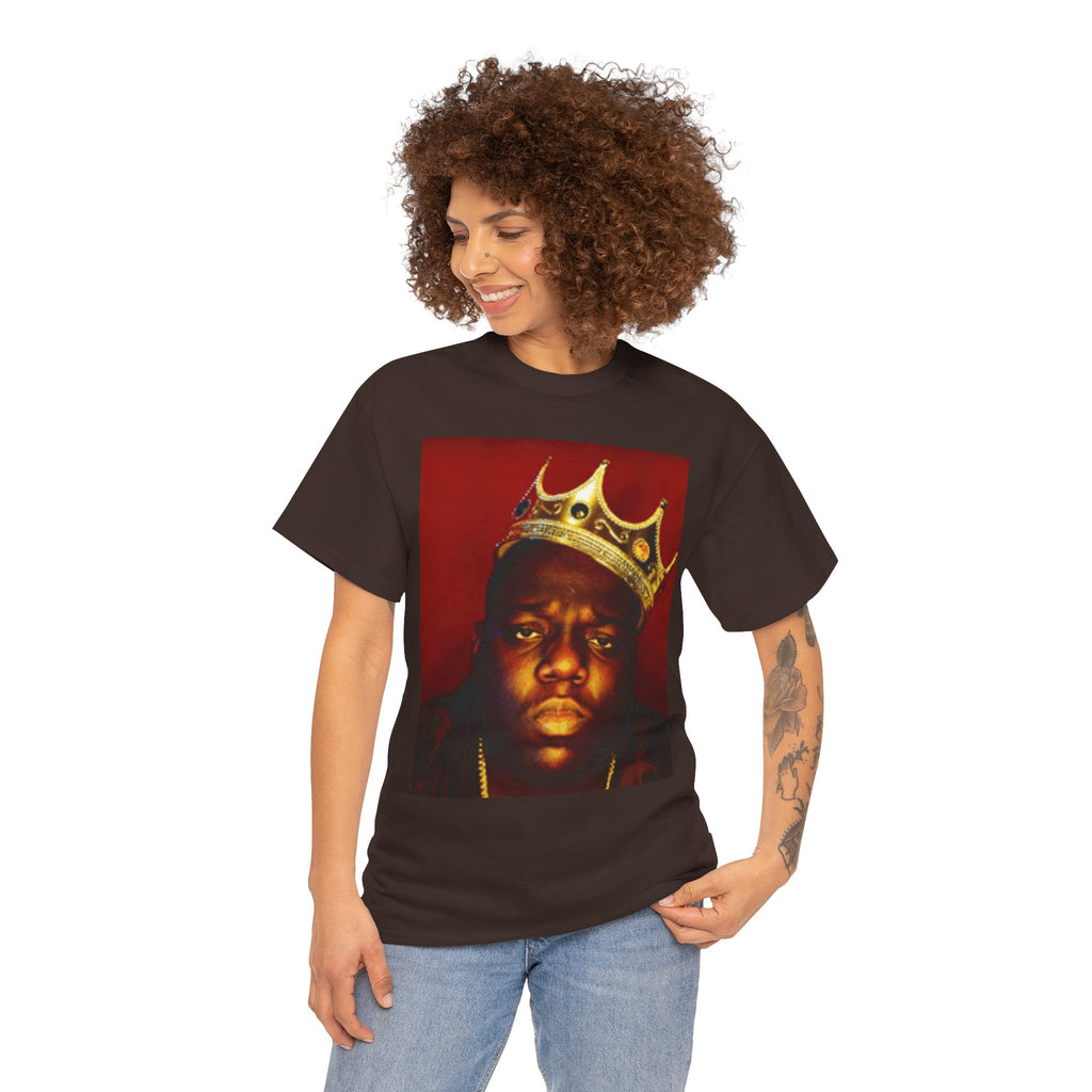 Vintage Crown Portrait Tee — Retro Hip-Hop Photo Graphic T-Shirt
