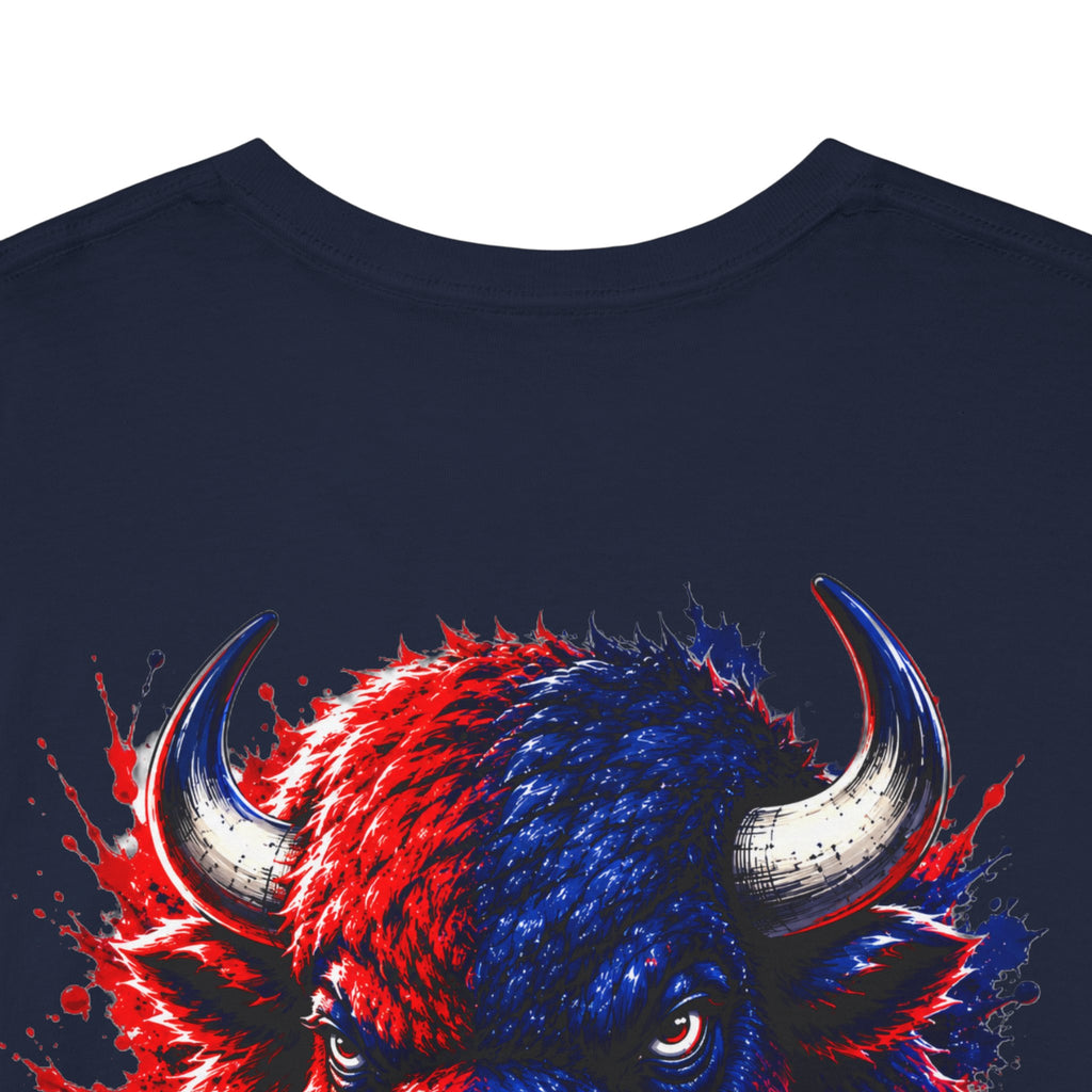 Howard University Buffalo Spirit Tee — HU Bison Red & Blue Campus Shirt