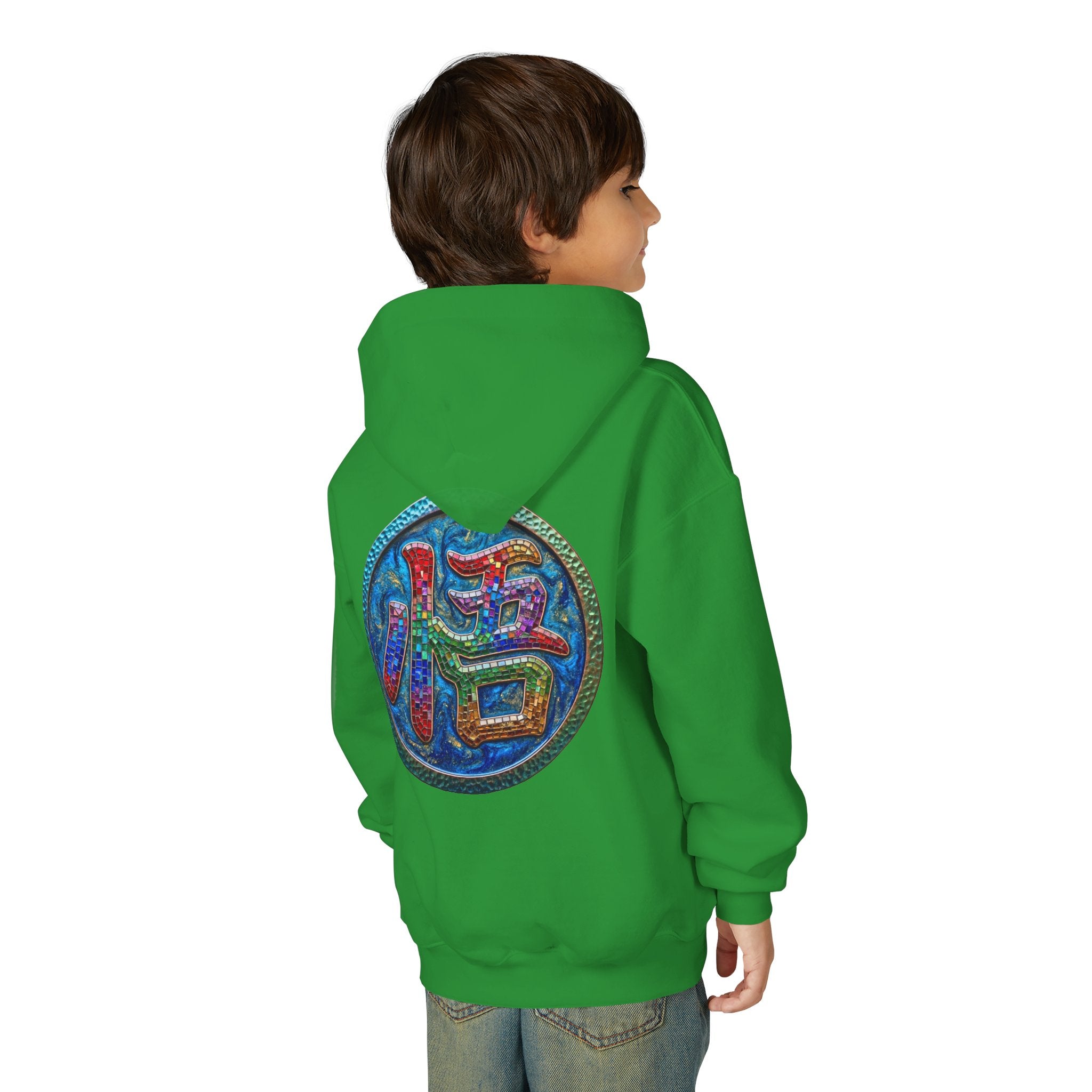 Dragon Boy Hoodie — Goku Cartoon Emblem Youth Hooded Sweatshirt