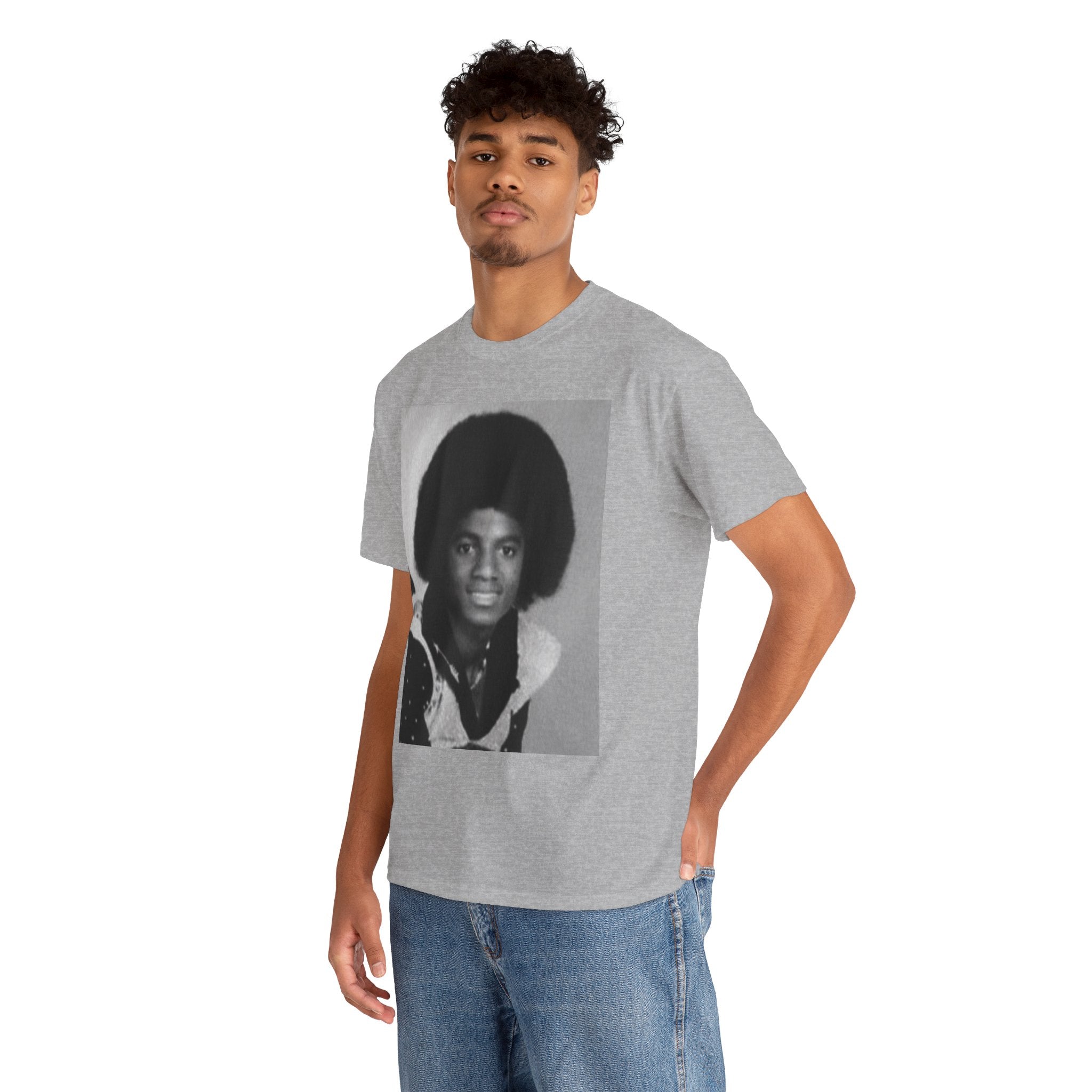 Graphic Tee — Retro Portrait Front with Black Power Fist Back