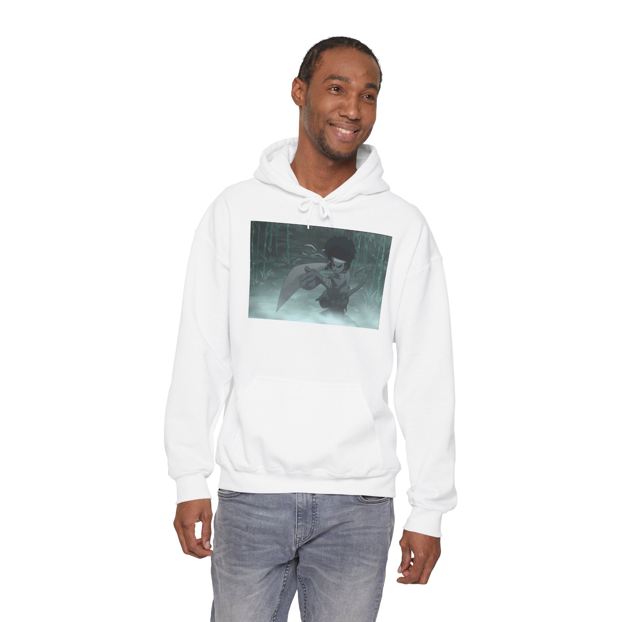 Moody Forest Angel Hoodie — Ethereal Wings Graphic Sweatshirt