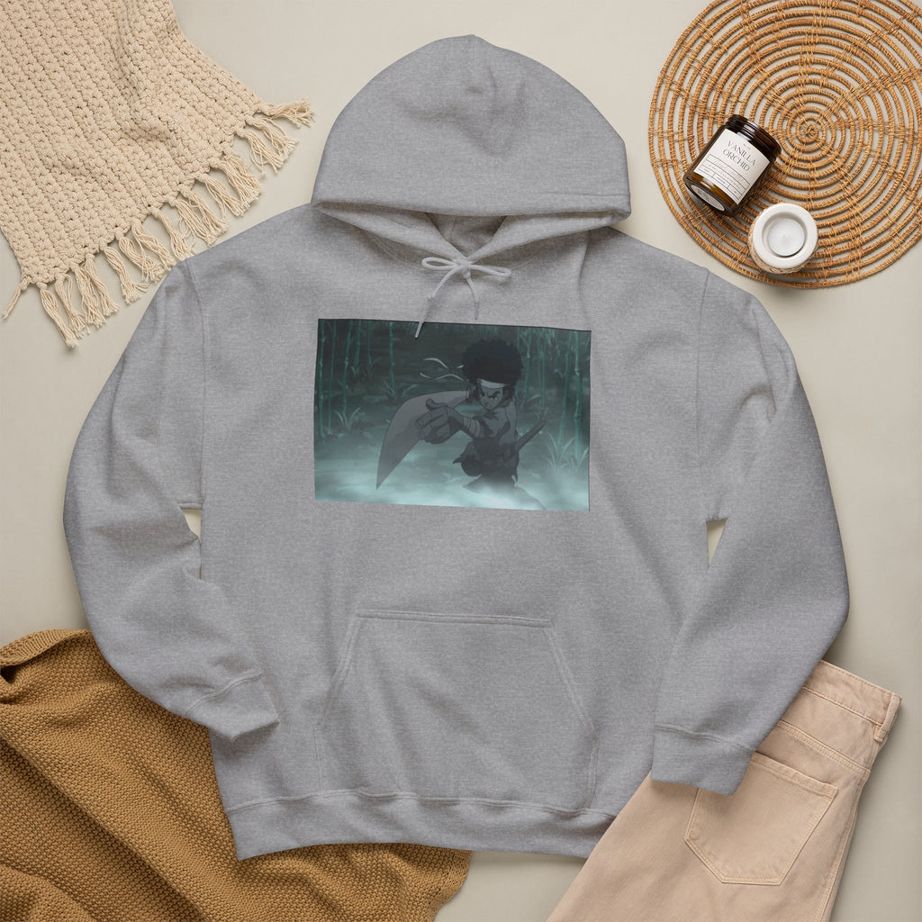 Moody Forest Angel Hoodie — Ethereal Wings Graphic Sweatshirt