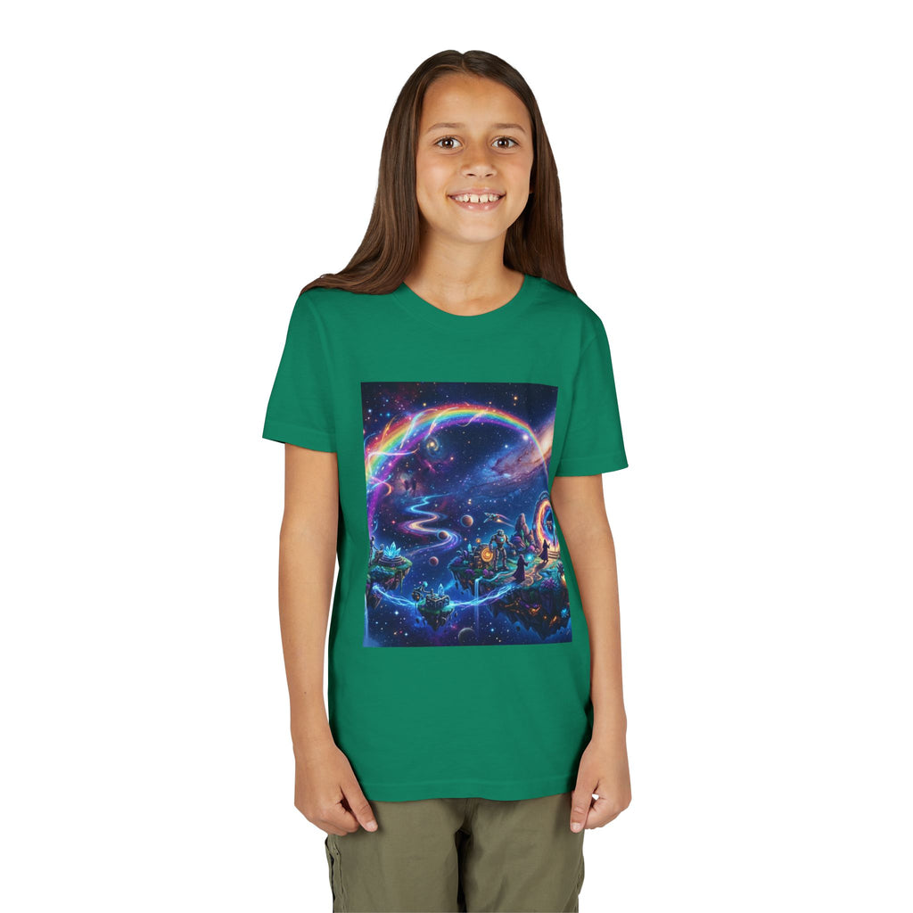 Galaxy Fantasy Youth Tee — Floating Islands, Robots & Magic Portals