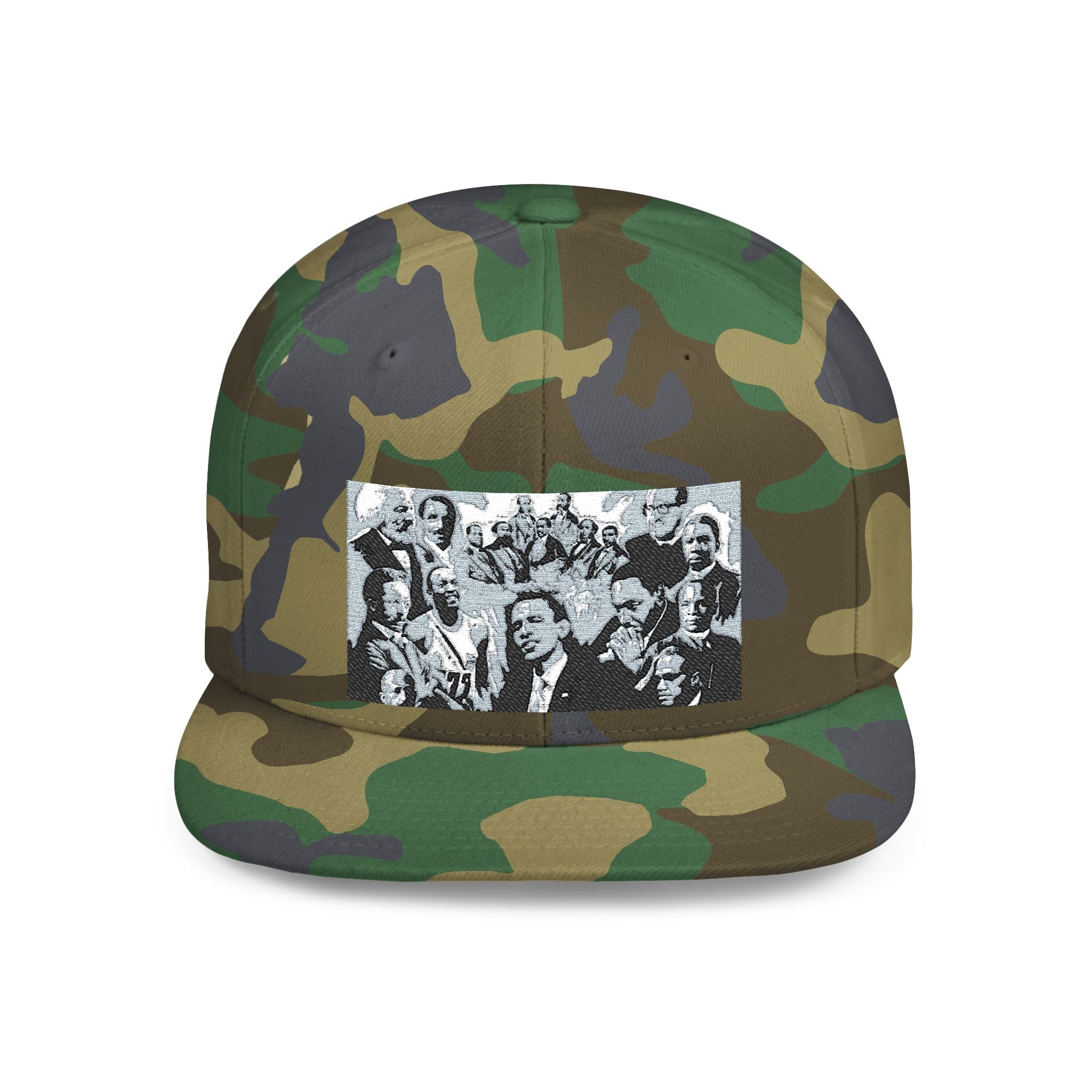 Copy of Reggae Vibes Flat Bill Snapback Hat — Colorful Rasta Music Patch