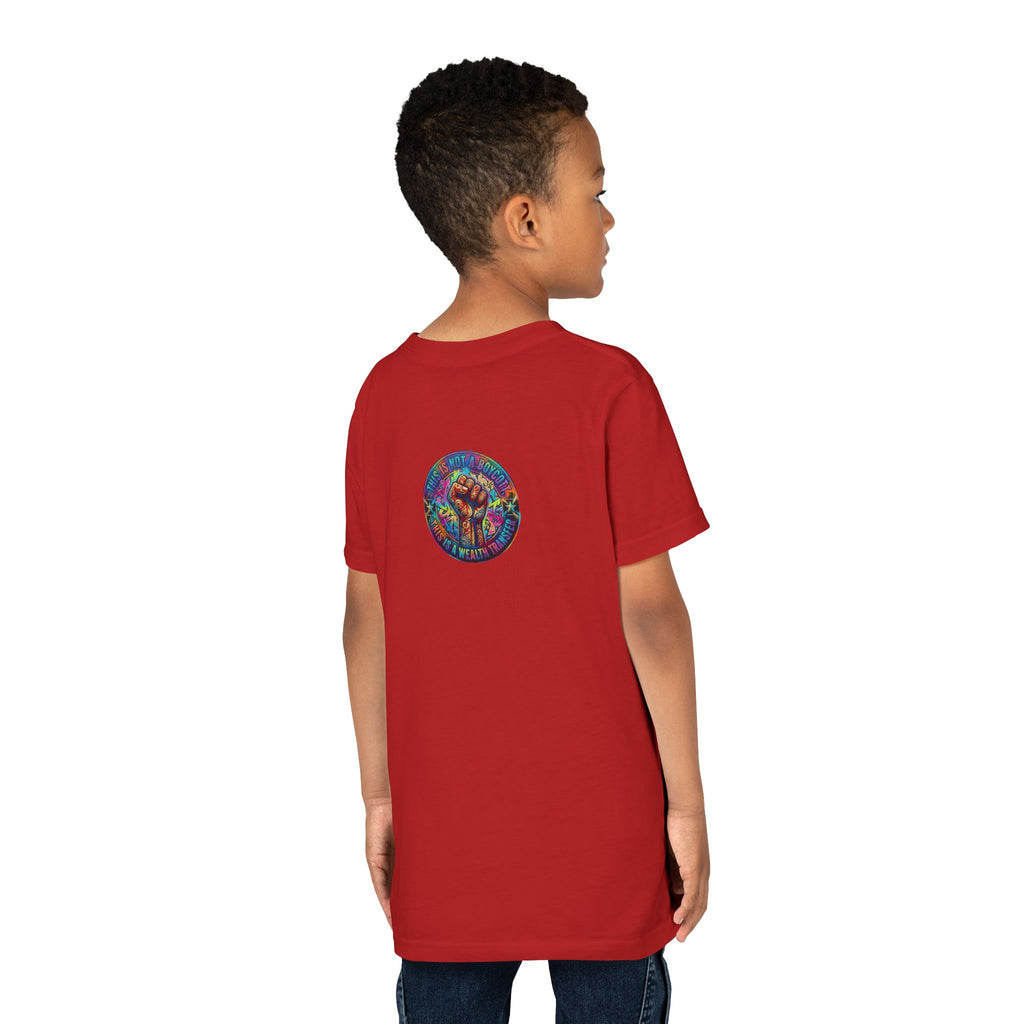 Youth Tee — “BUILD. CREATE. WIN.” Neon Builder City Design