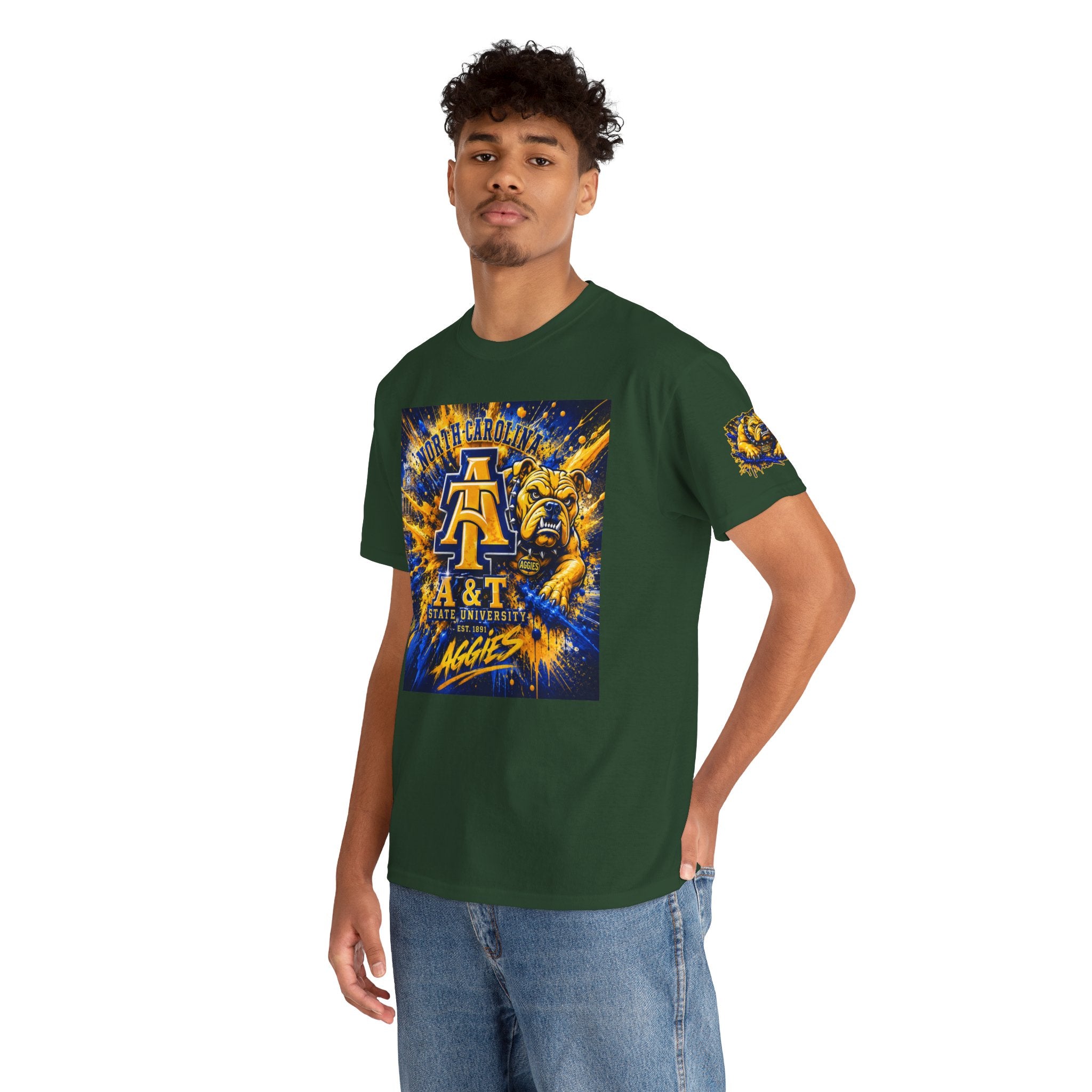 North Carolina A&T Aggies Bulldog T-Shirt — A&T Logo College Tee