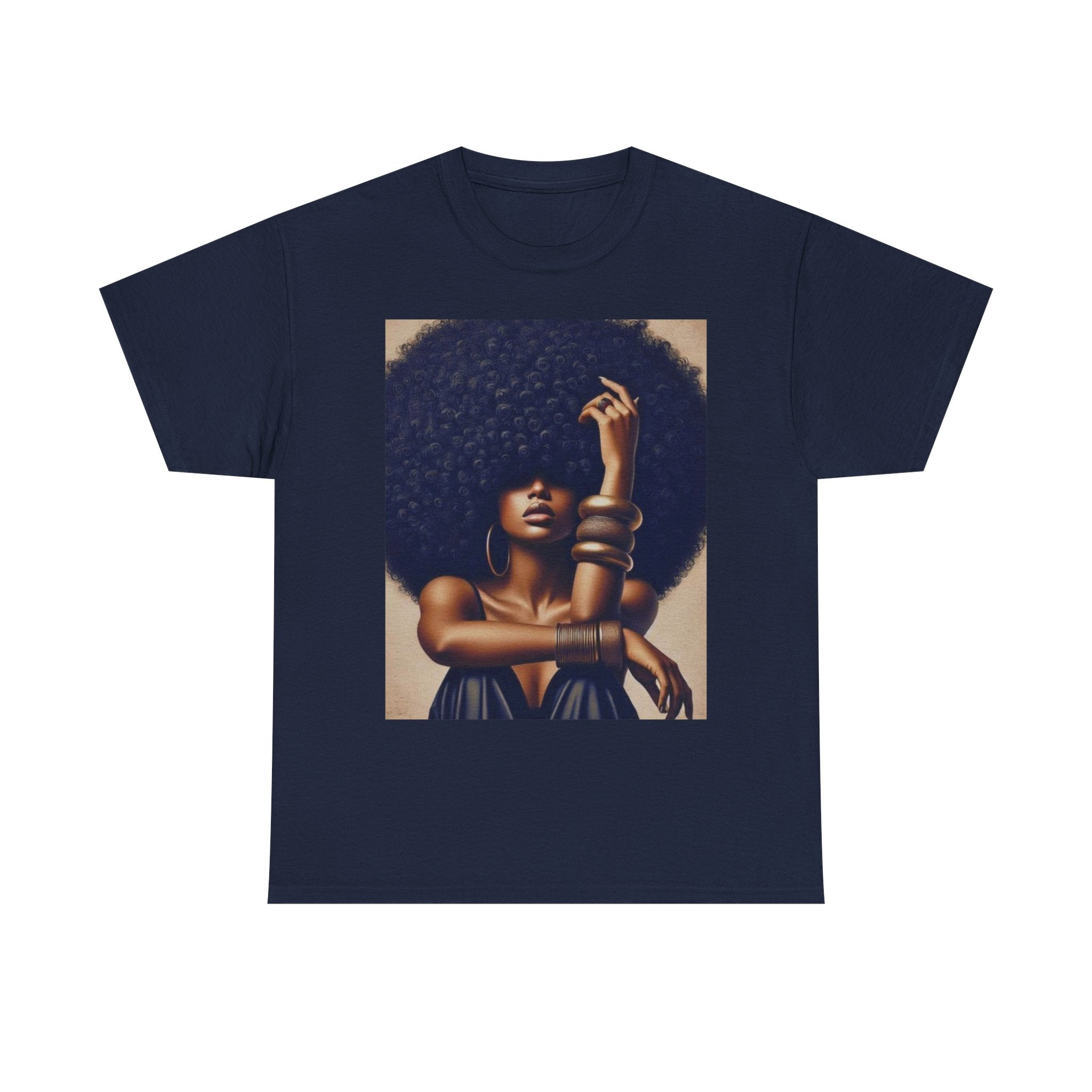 Afro Goddess Portrait Tee — Empowerment Graphic T-Shirt