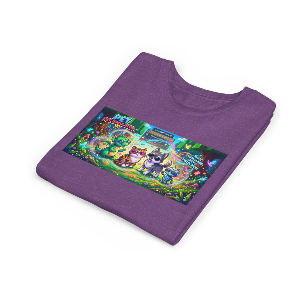 Cute Fantasy Pets Sunglasses Tee — Dragon, Cat, Wolf & Robot Pets