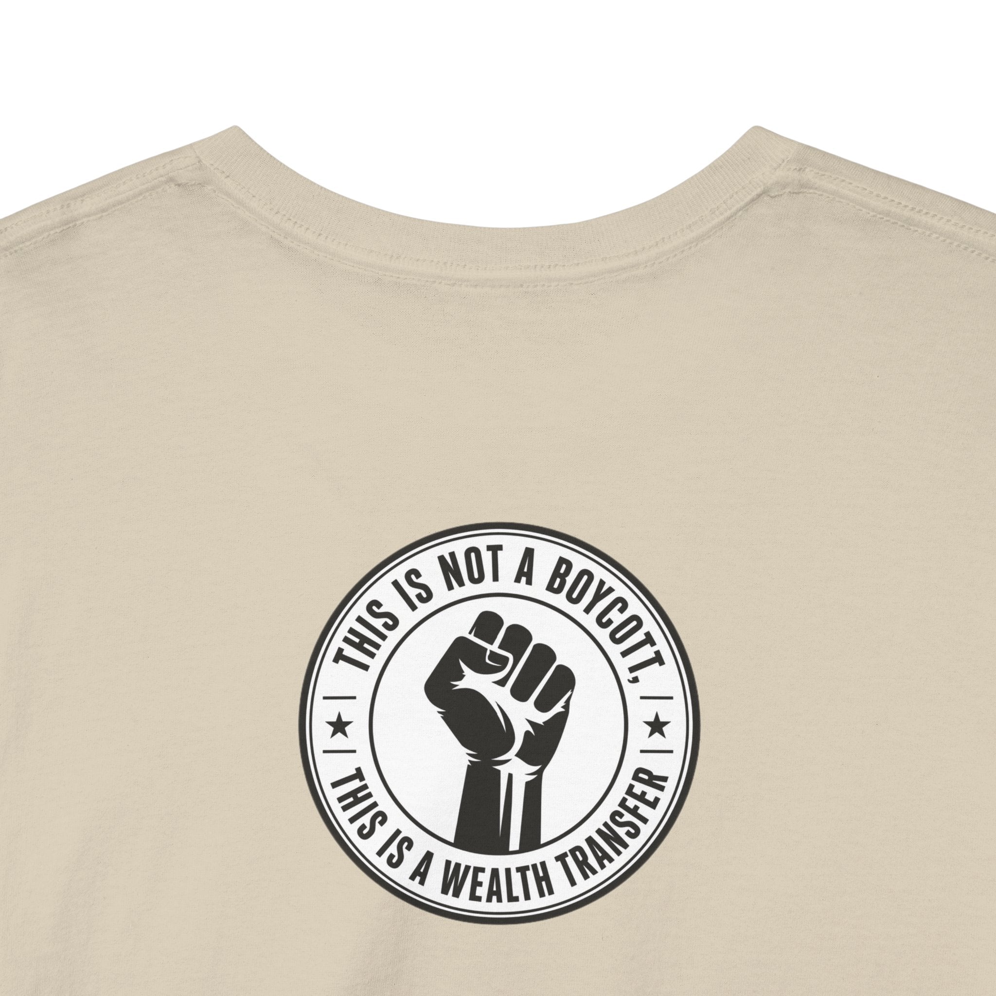 Graphic Tee — Retro Portrait Front with Black Power Fist Back