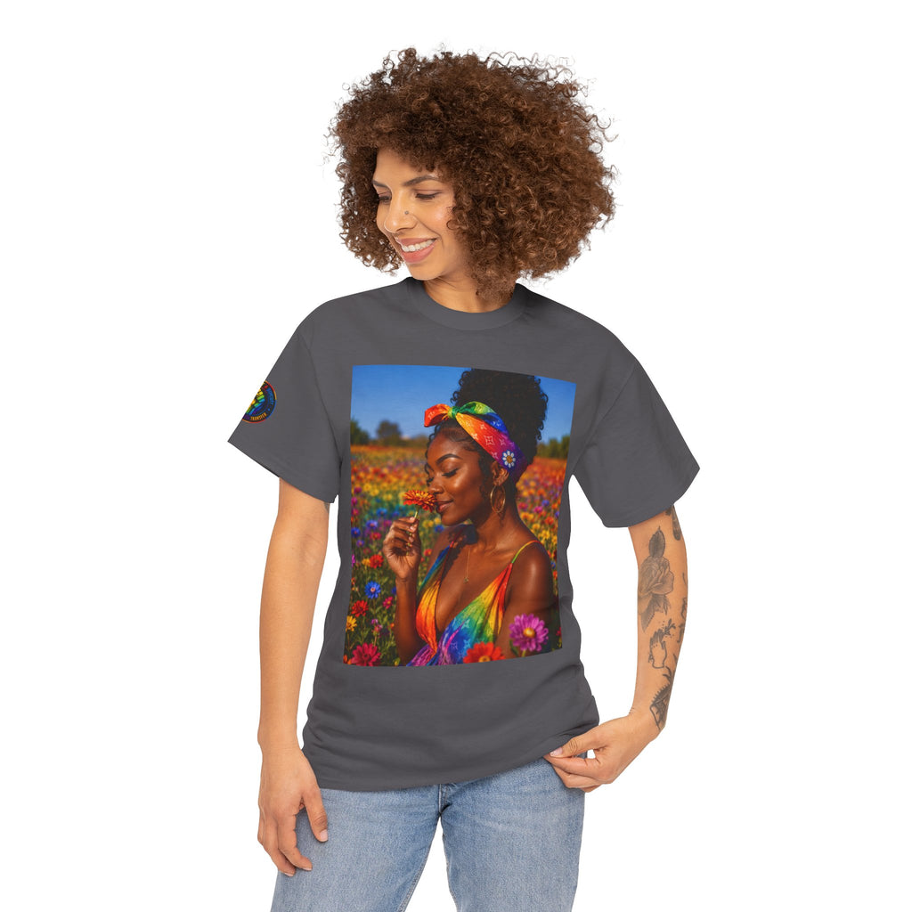 T-Shirt — Rainbow Empowerment Portrait Tee ("This Is Not A Boycott, This Is A Human Transaction")