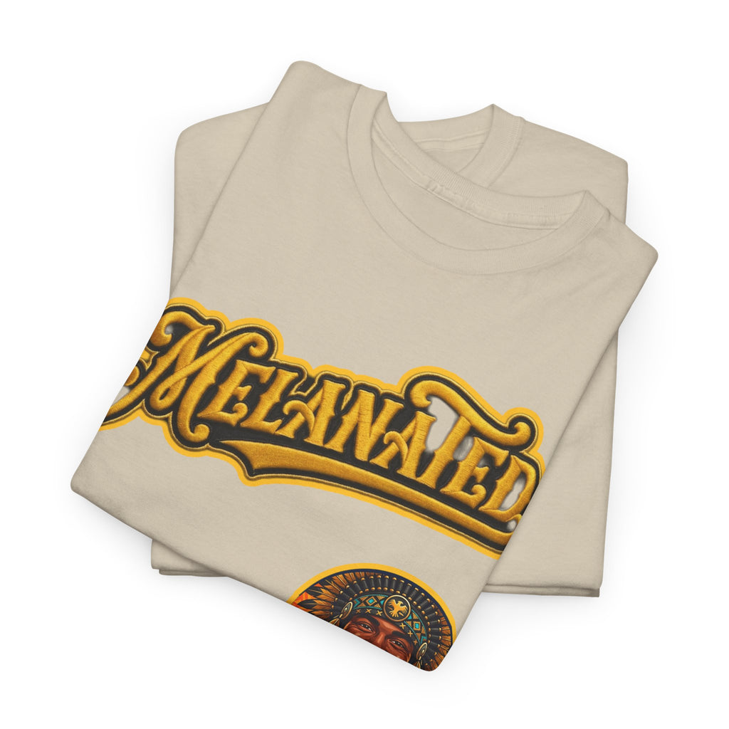 Melanated 19 Graphic Tee — Retro Script Logo & Gold Number Baseball Shirt