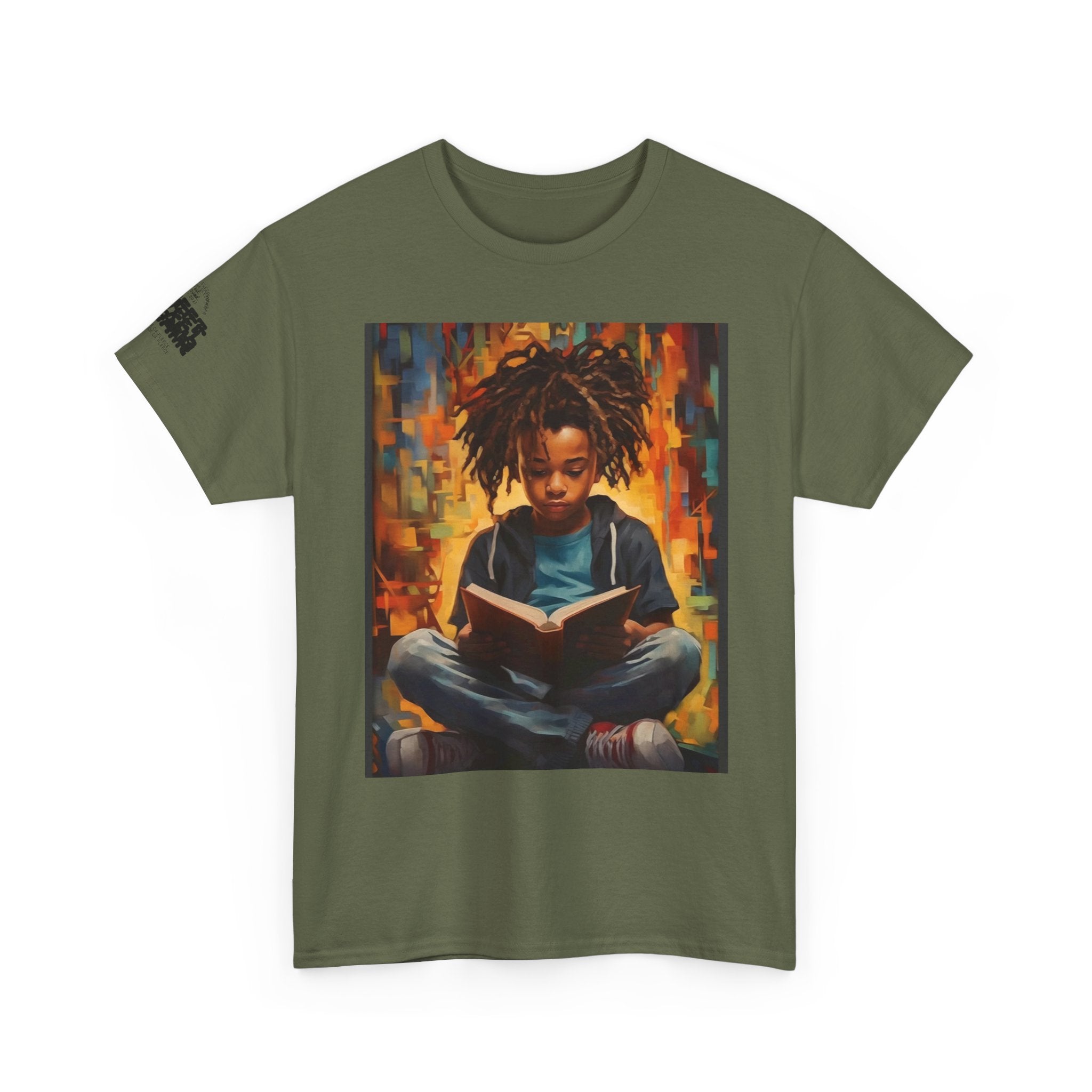 Graphic Tee — 'This Is Not A Boycott, This Is A Wealth Transfer' Back Print with Reading Child Artwork
