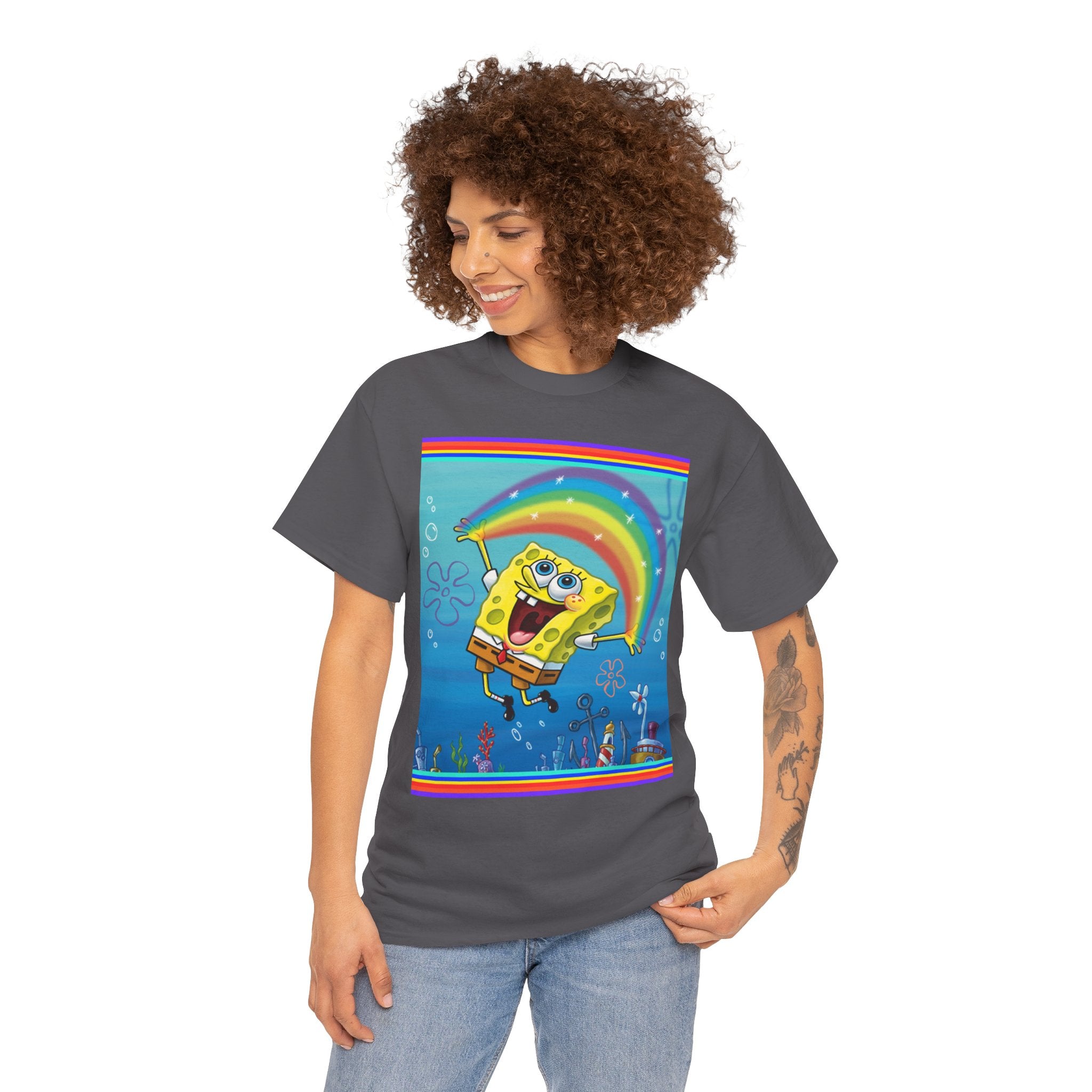 SpongeBob Rainbow SquarePants T-Shirt — Nickelodeon Graphic Tee