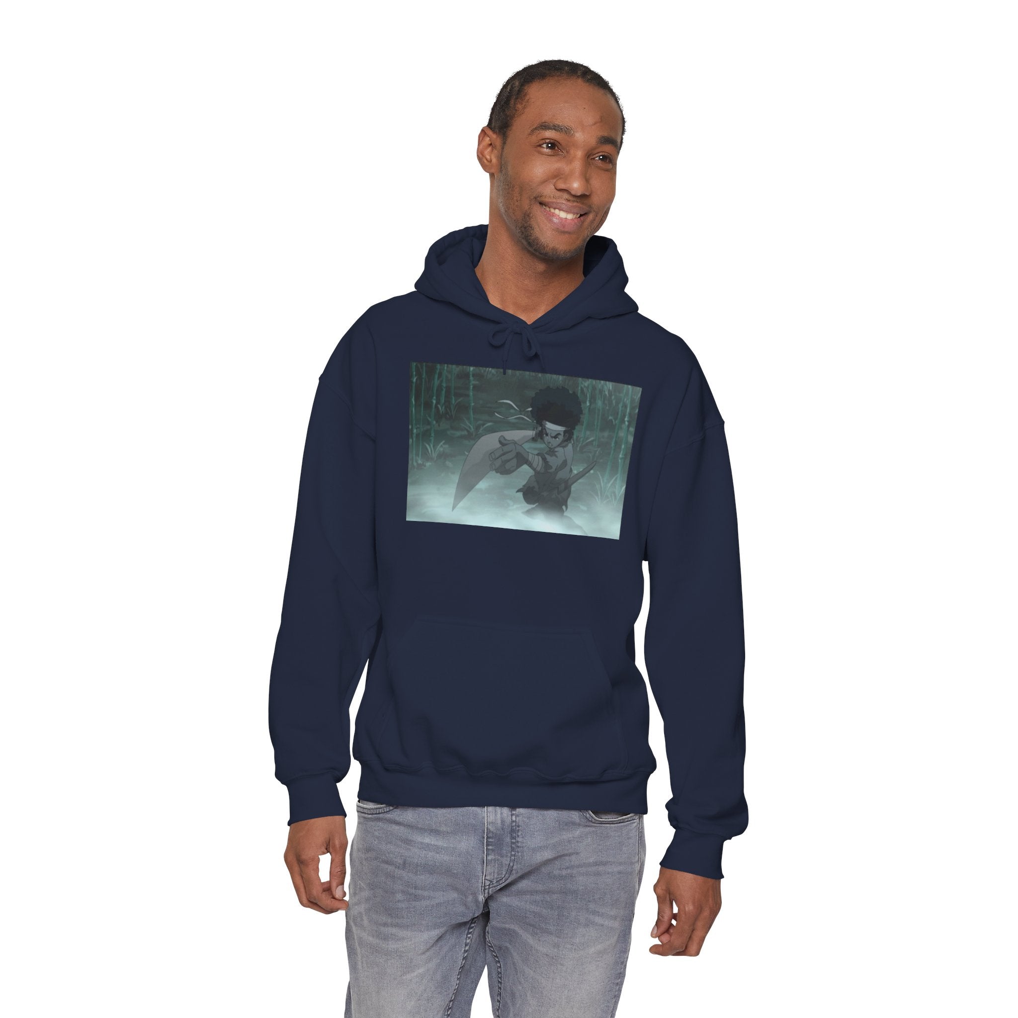 Moody Forest Angel Hoodie — Ethereal Wings Graphic Sweatshirt