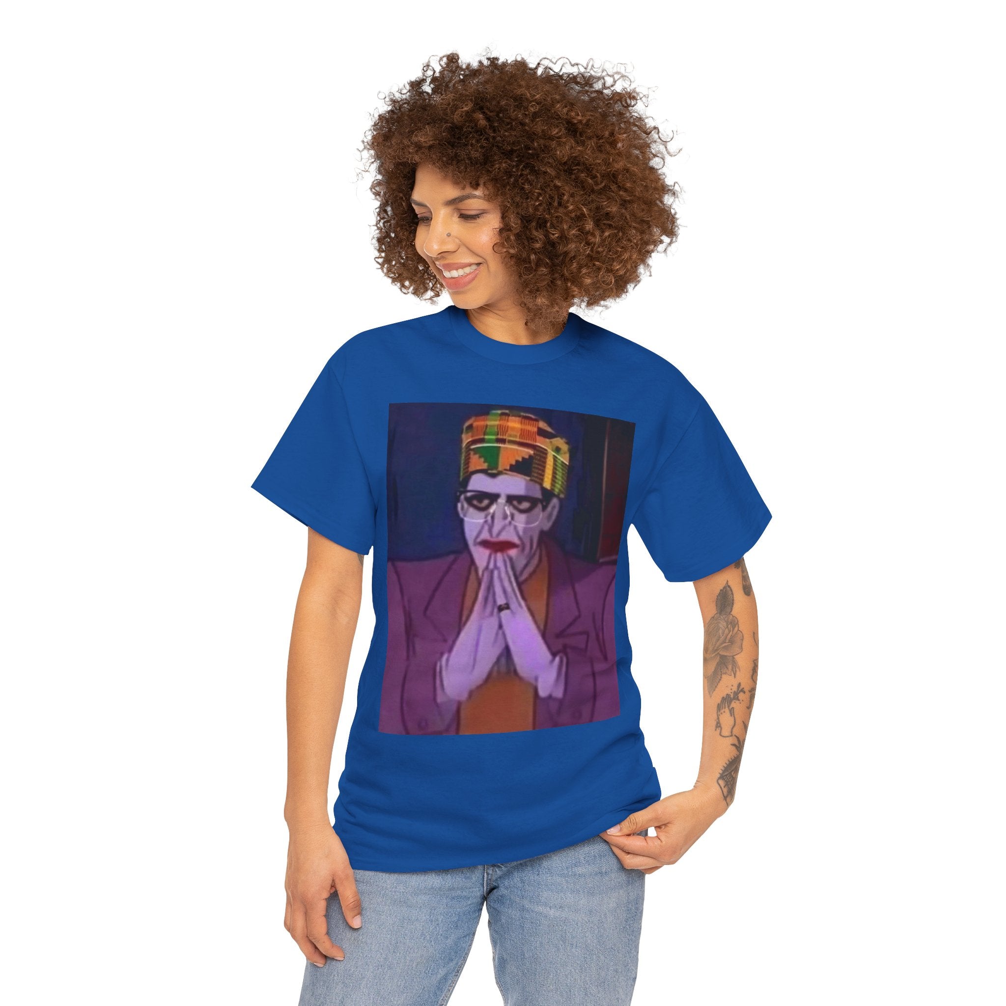 Graphic Tee — Vintage Afrocentric Joker Portrait & Psychedelic Raised Fist Art
