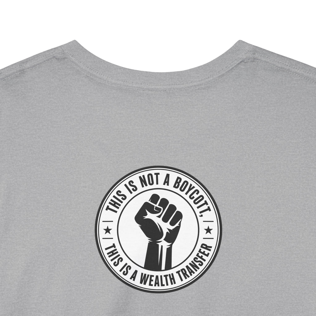 Graphic Tee — Retro Portrait Front with Black Power Fist Back