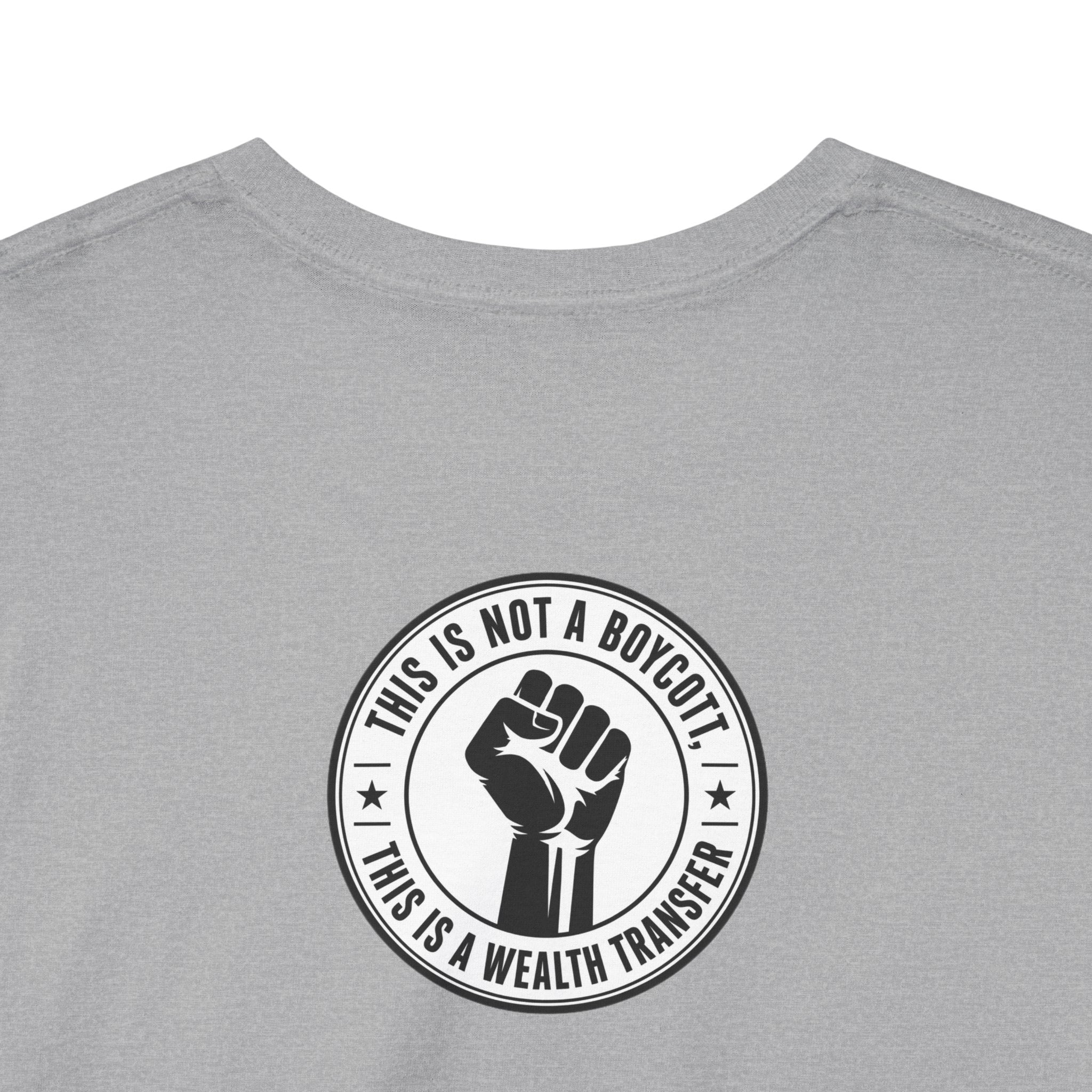 Graphic Tee — Retro Portrait Front with Black Power Fist Back