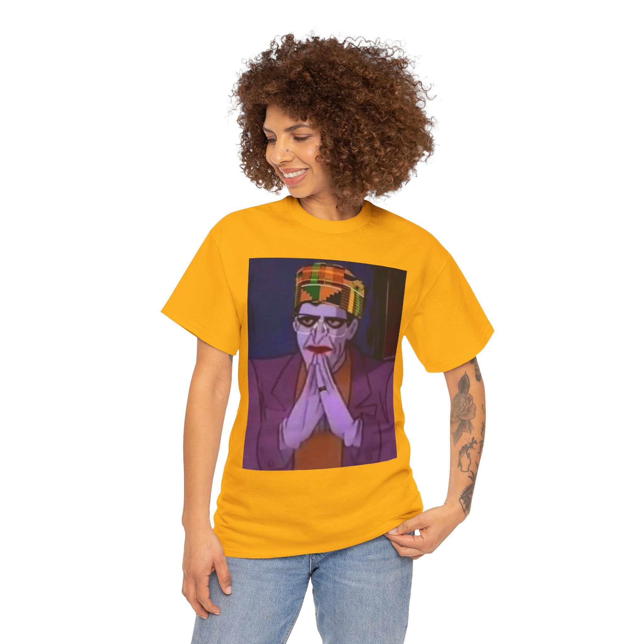 Graphic Tee — Vintage Afrocentric Joker Portrait & Psychedelic Raised Fist Art