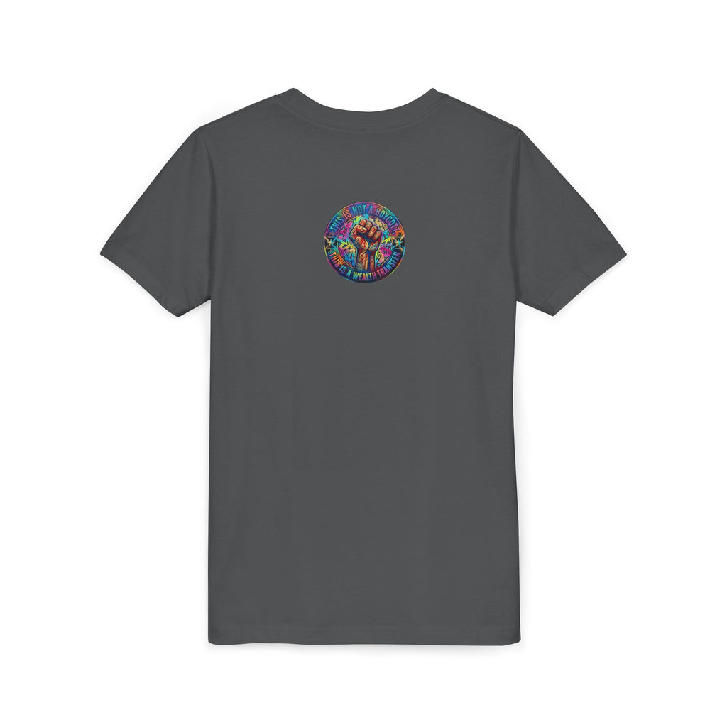 Neon Power Button Tee — Gamer Screen Escape Youth T-Shirt