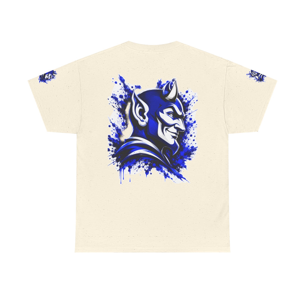 Duke Blue Devils Graphic Tee — Splatter Devil Logo T‑Shirt