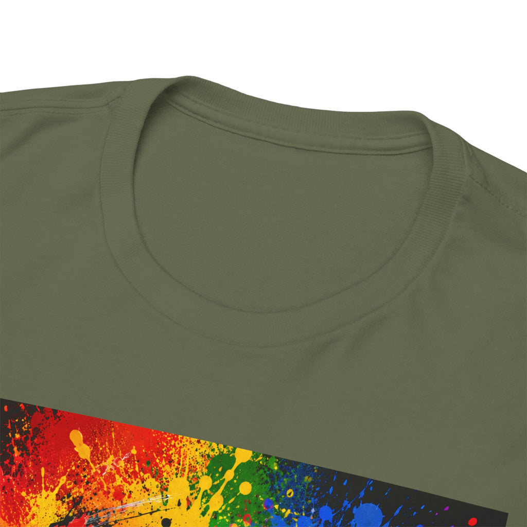 Wealth Transfer T-Shirt — Rainbow Graffiti Design (Back Fist Emblem)