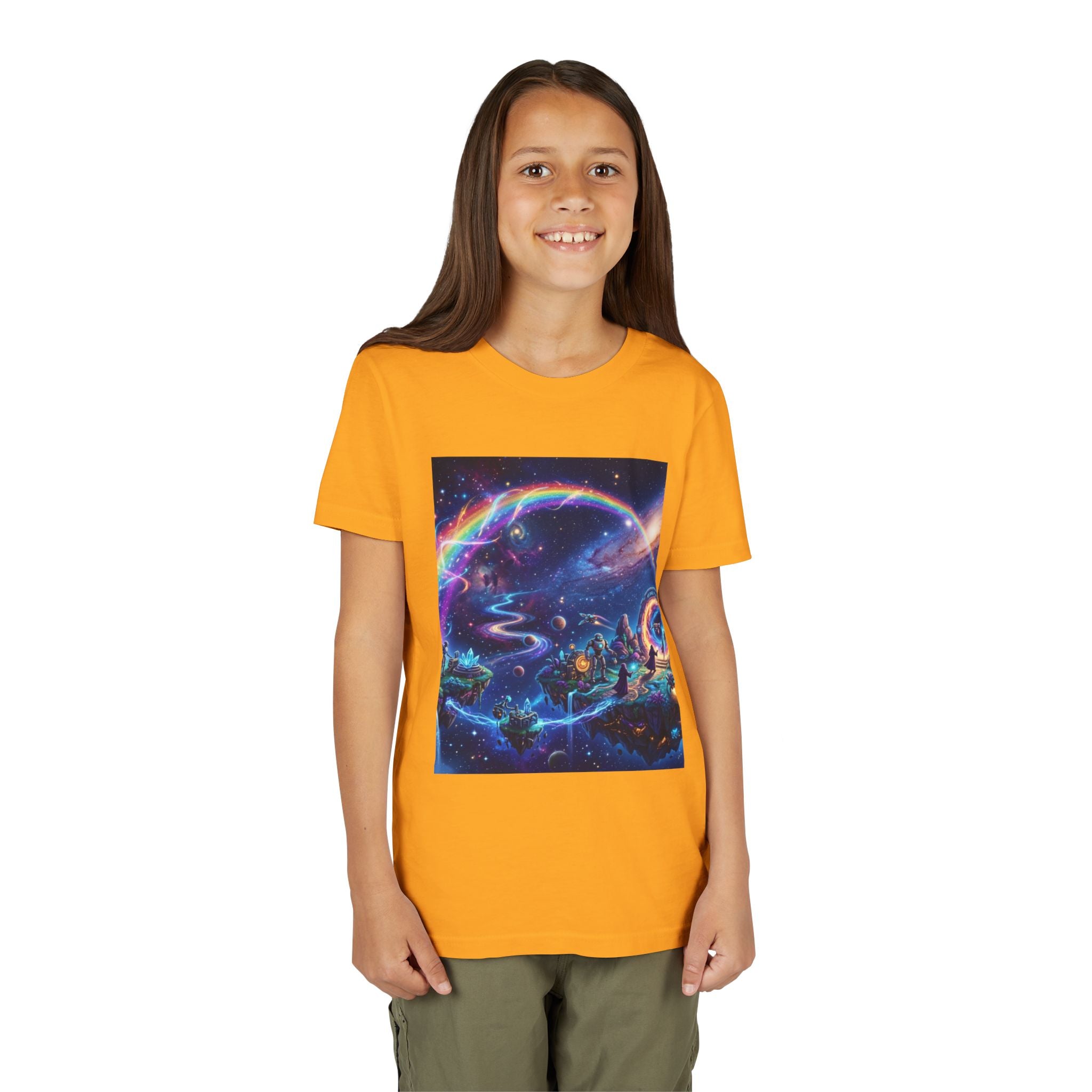 Galaxy Fantasy Youth Tee — Floating Islands, Robots & Magic Portals