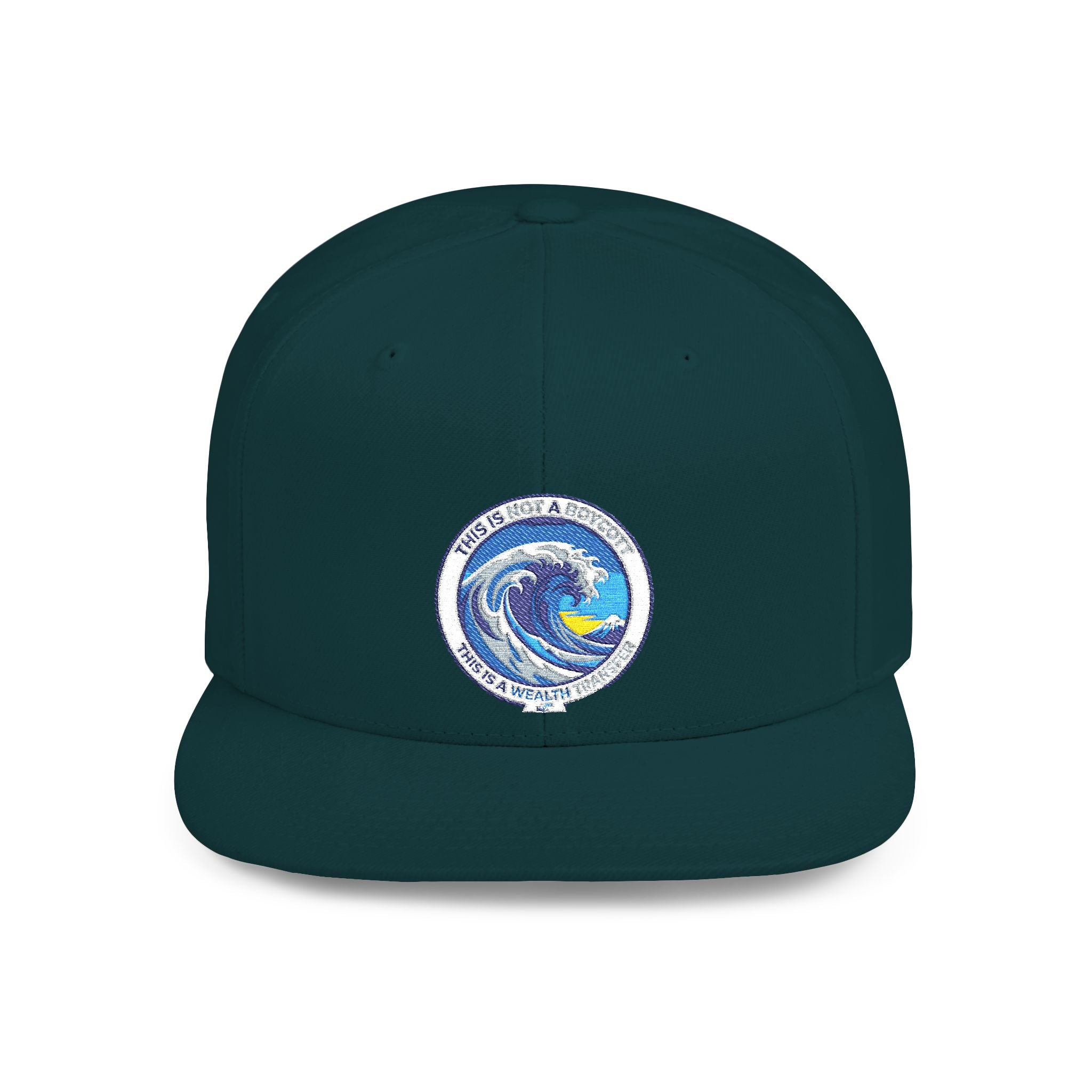 Copy of Reggae Vibes Flat Bill Snapback Hat — Colorful Rasta Music Patch