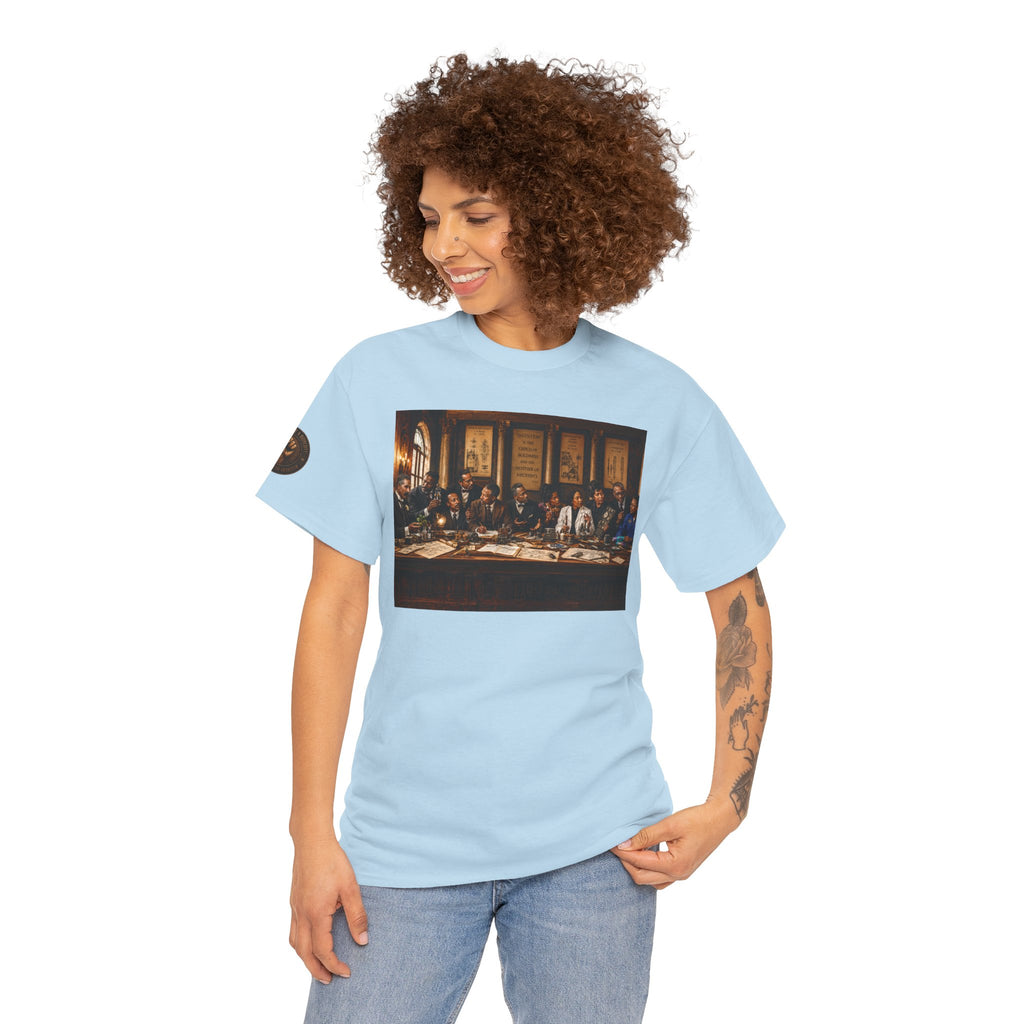 Graphic Tee — 'This Is Not A Boycott' Fist Emblem with Vintage Group Portrait