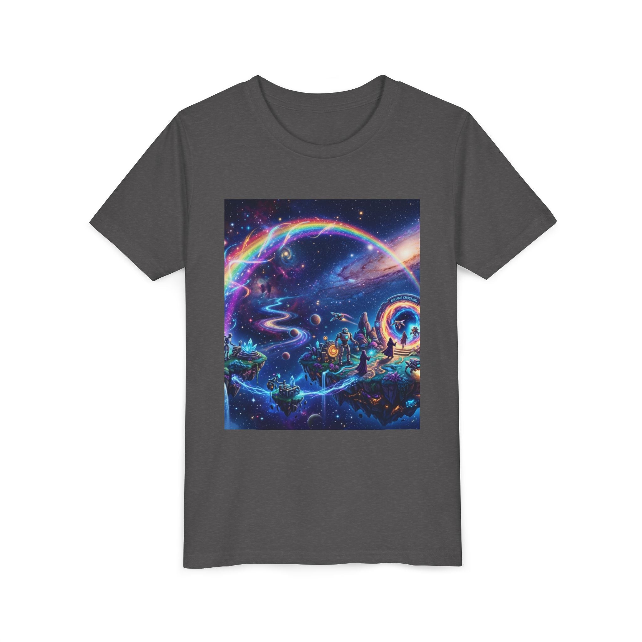 Galaxy Fantasy Youth Tee — Floating Islands, Robots & Magic Portals