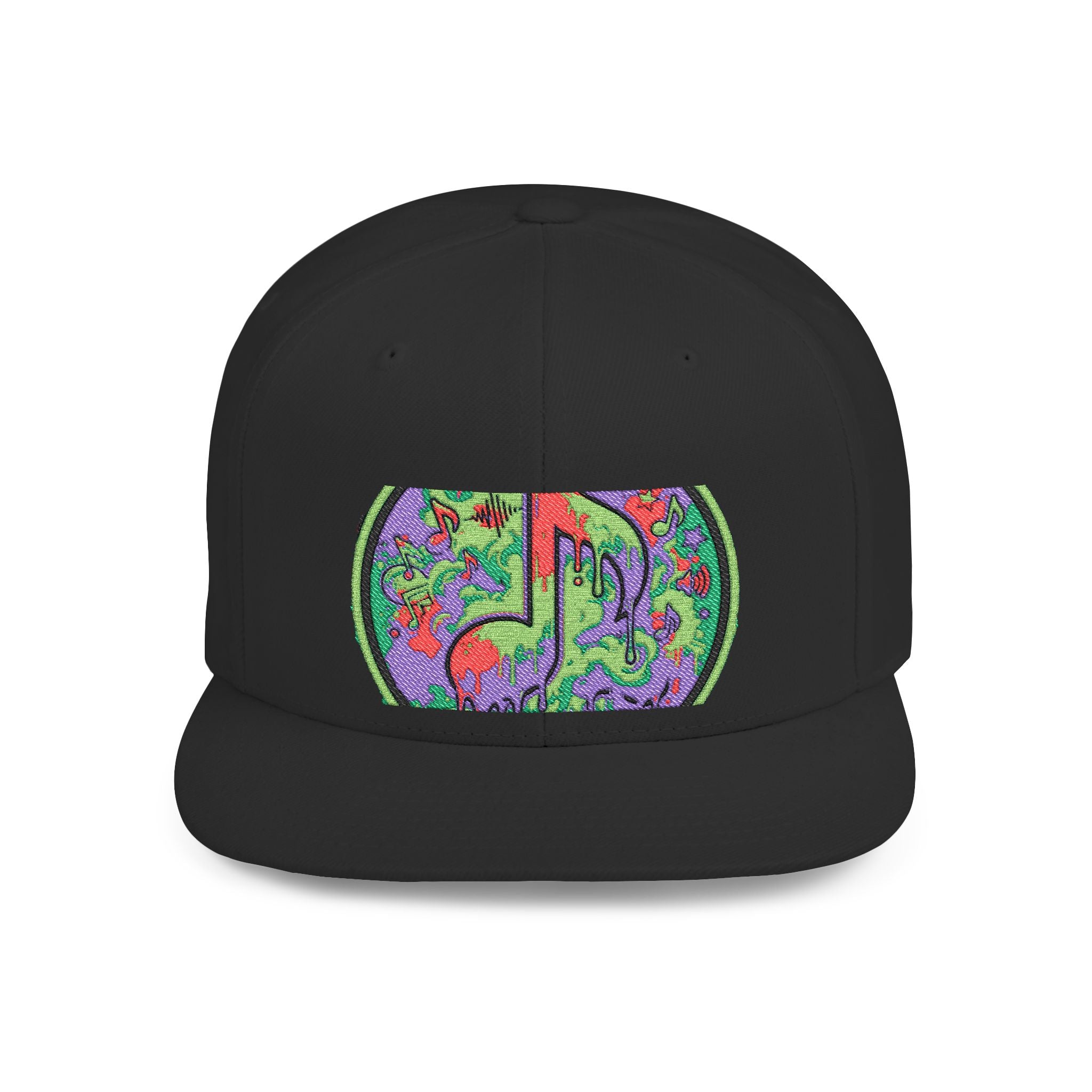 Copy of Copy of Flat Bill Snapback Hat — Retro Dance Crew Graphic Cap