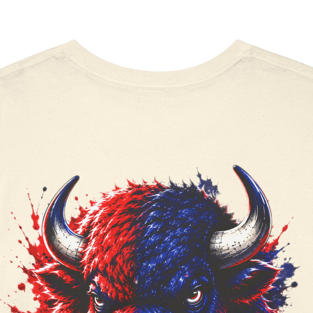 Howard University Buffalo Spirit Tee — HU Bison Red & Blue Campus Shirt