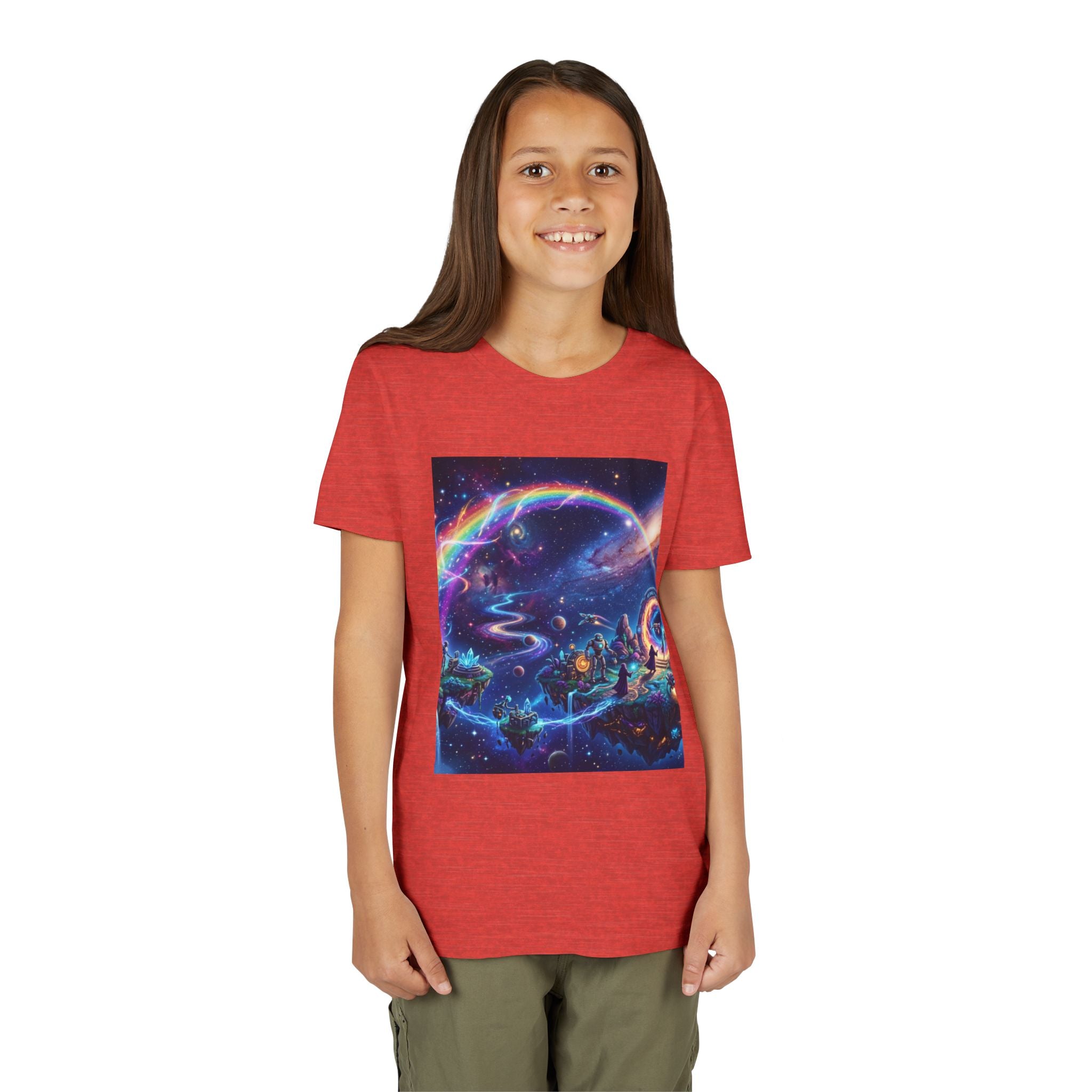Galaxy Fantasy Youth Tee — Floating Islands, Robots & Magic Portals