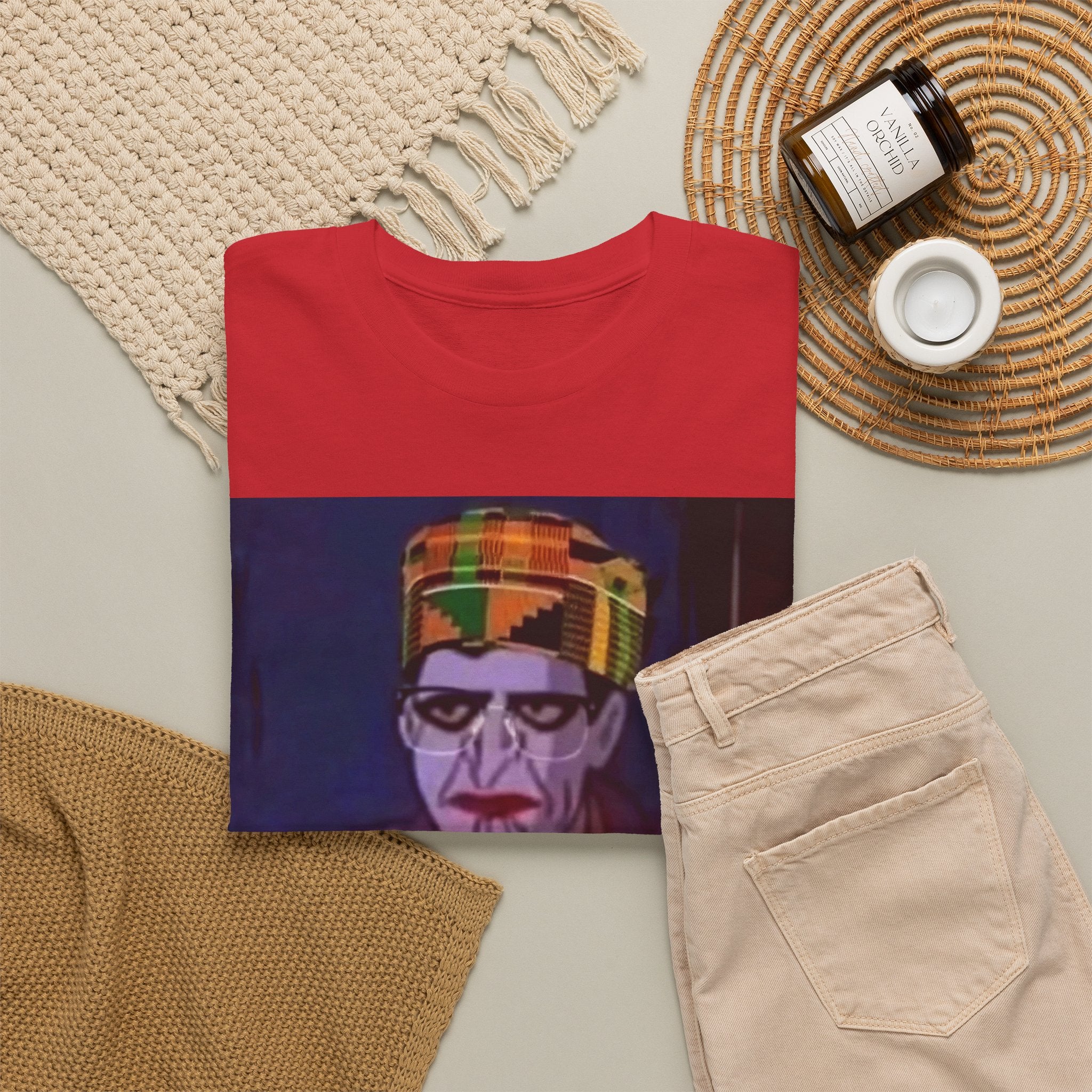 Graphic Tee — Vintage Afrocentric Joker Portrait & Psychedelic Raised Fist Art