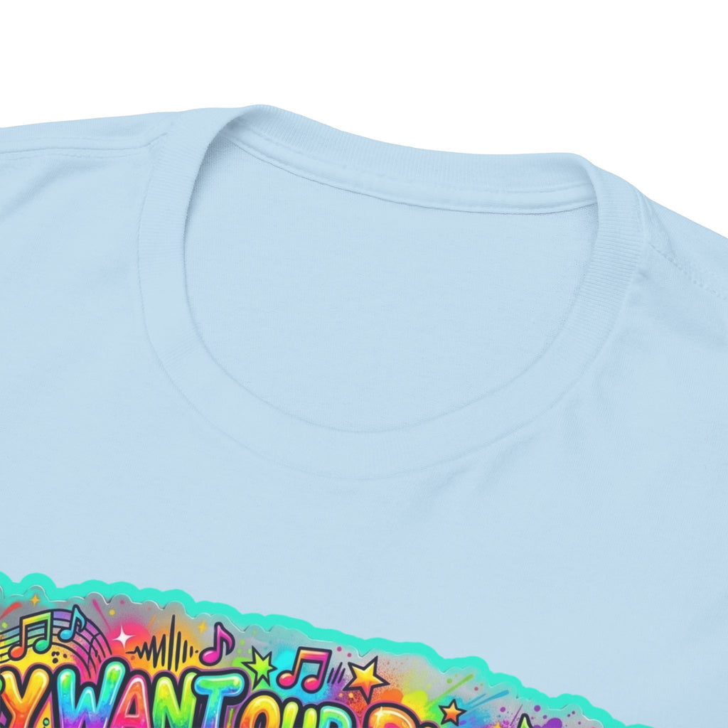 Music Vibes Tee — “They Want Our Rhythm But They Don’t Want Our Blues” Psychedelic Drip Note T-Shirt