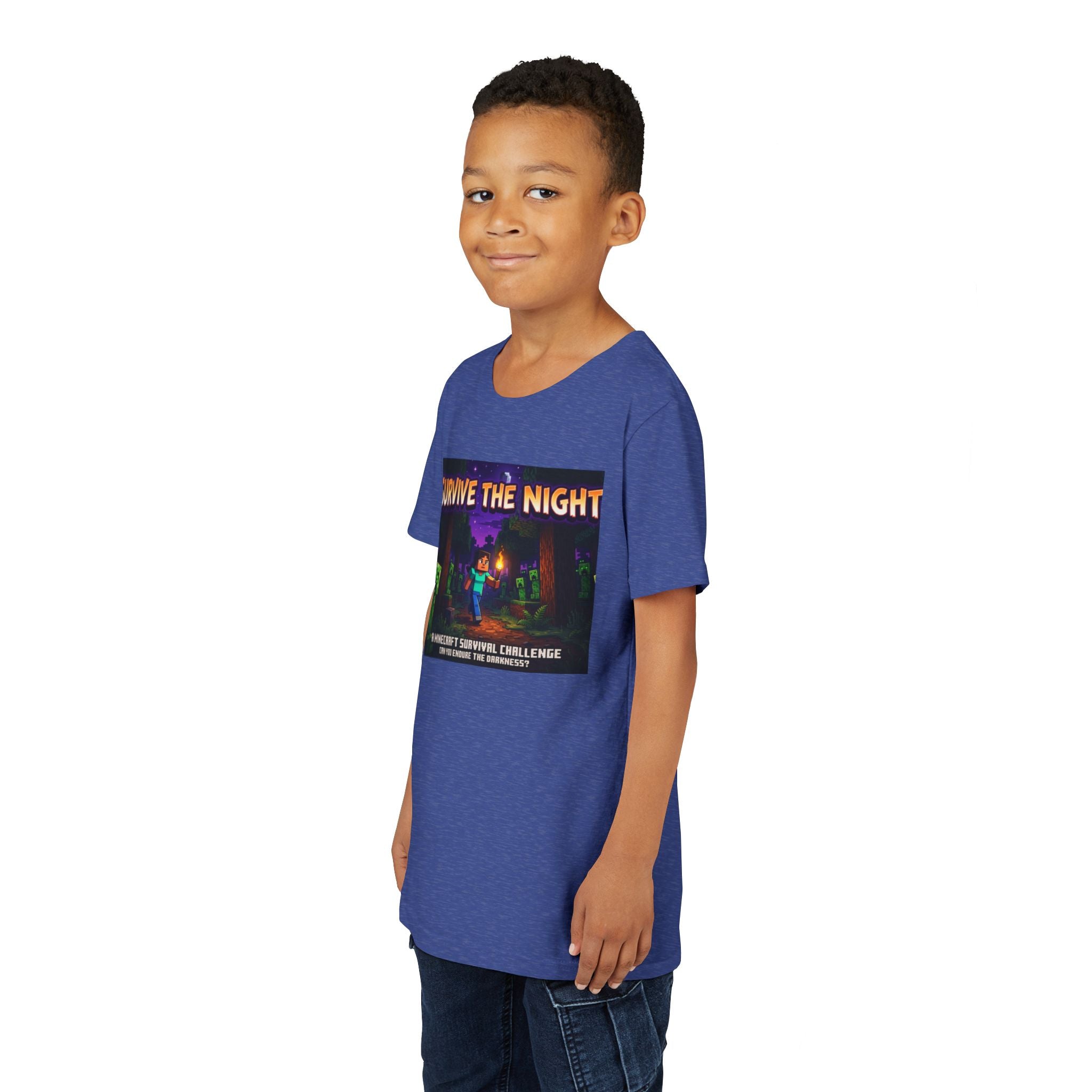 Survive the Night Youth Tee — Glowing Creeper Night Gamer Shirt