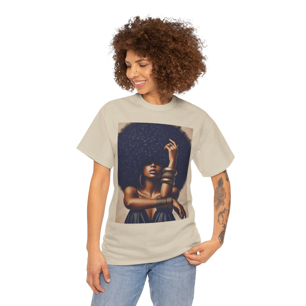 Afro Goddess Portrait Tee — Empowerment Graphic T-Shirt