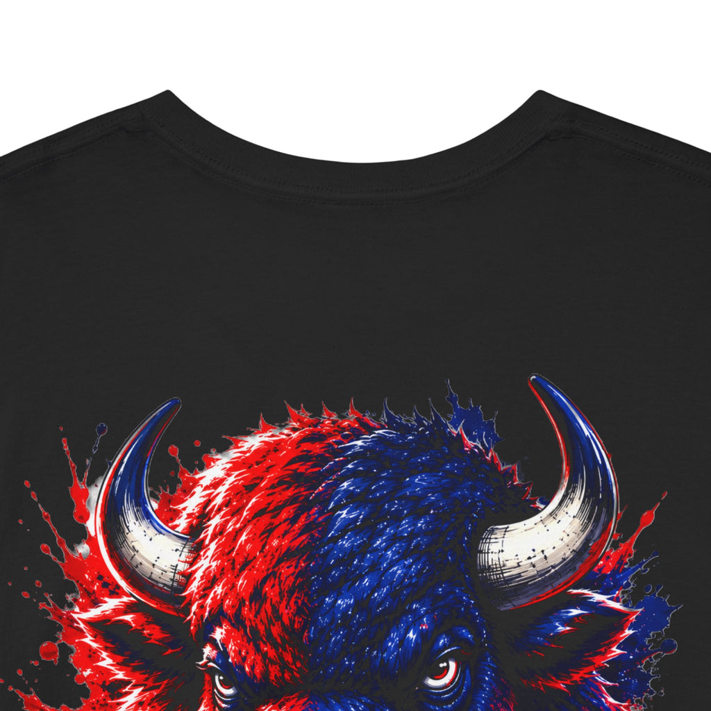 Howard University Buffalo Spirit Tee — HU Bison Red & Blue Campus Shirt