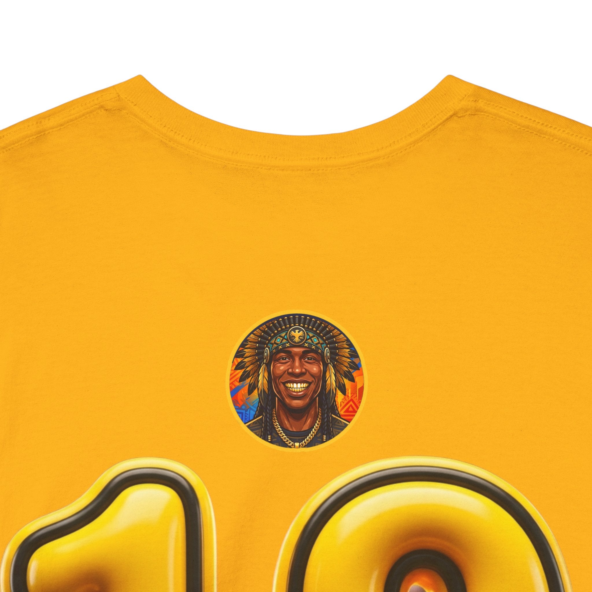 Melanated 19 Graphic Tee — Retro Script Logo & Gold Number Baseball Shirt